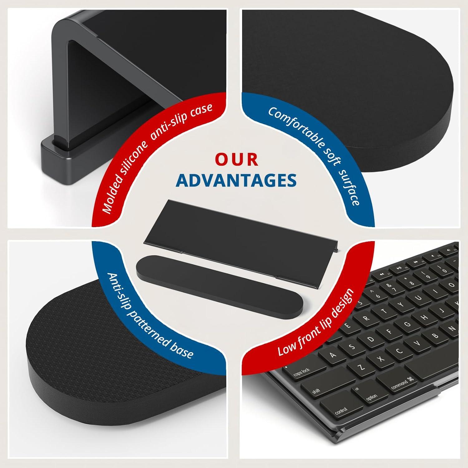 Soporte de Teclado Ergonómico KOTEMON 43.2 cm Acrílico Negro