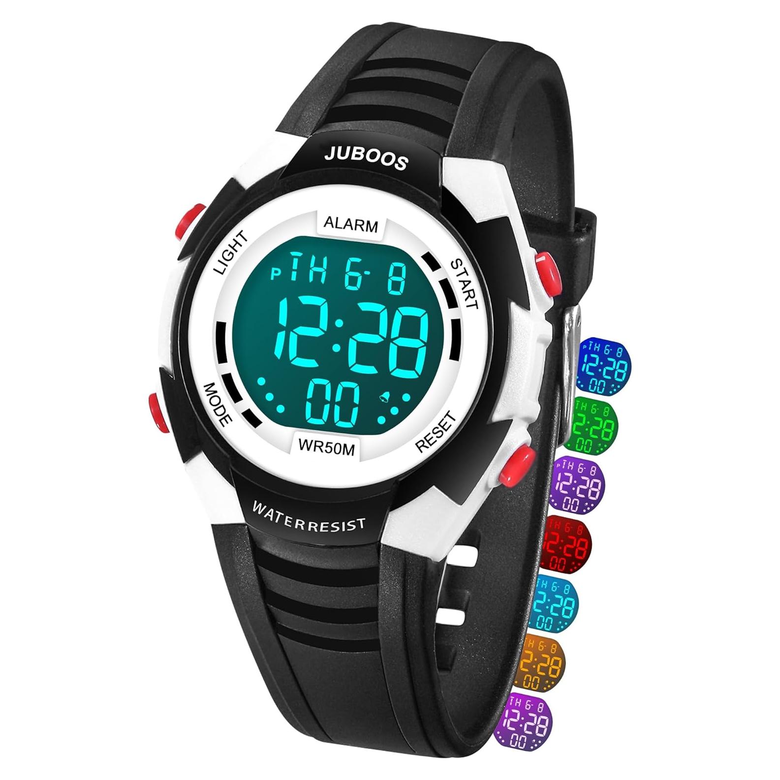 Reloj Digital Juboos para Niños 5-18 Años Impermeable LED