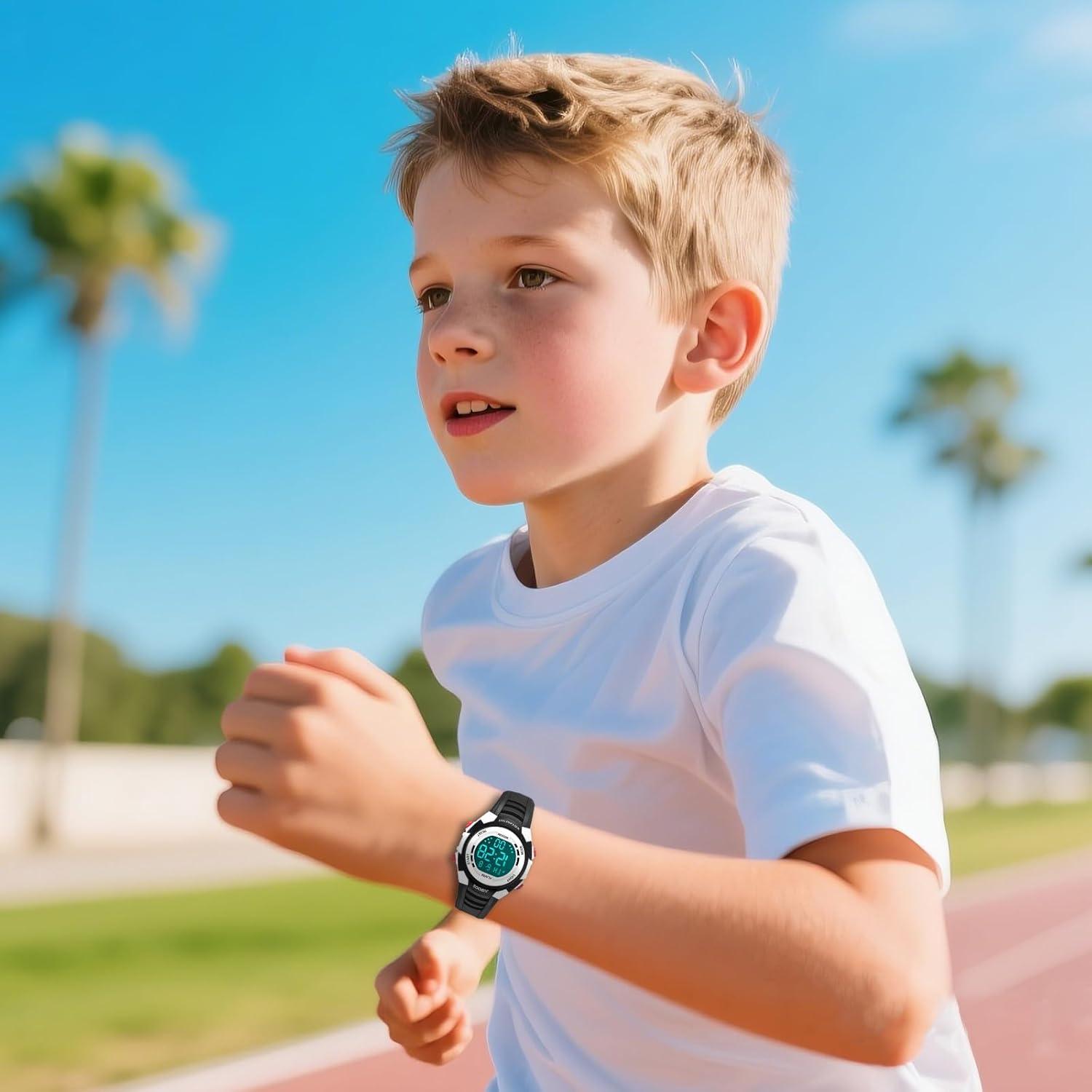 Reloj Digital Juboos para Niños 5-18 Años Impermeable LED