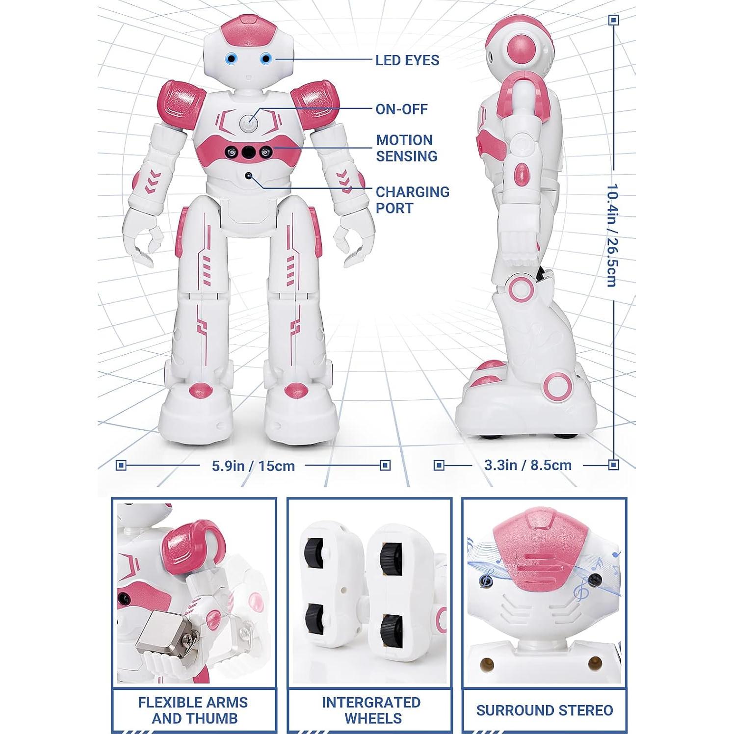 Robot Control Remoto KingsDragon Rosa 3-8 Años Programable