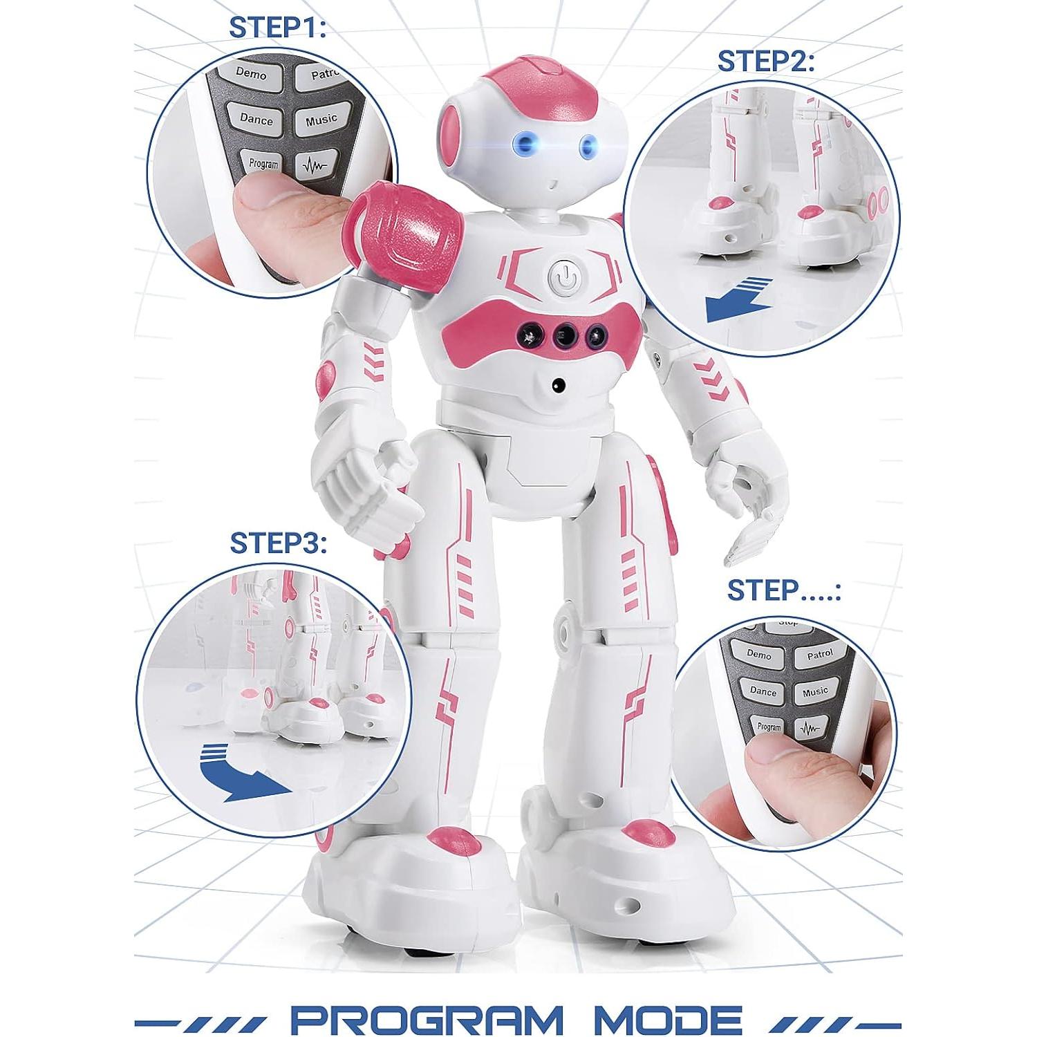 Robot Control Remoto KingsDragon Rosa 3-8 Años Programable