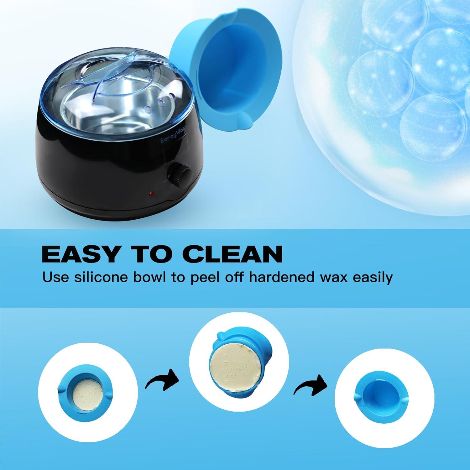 Kit de Depilación con Cera Dura Earaywax - Calentador Digital 16oz