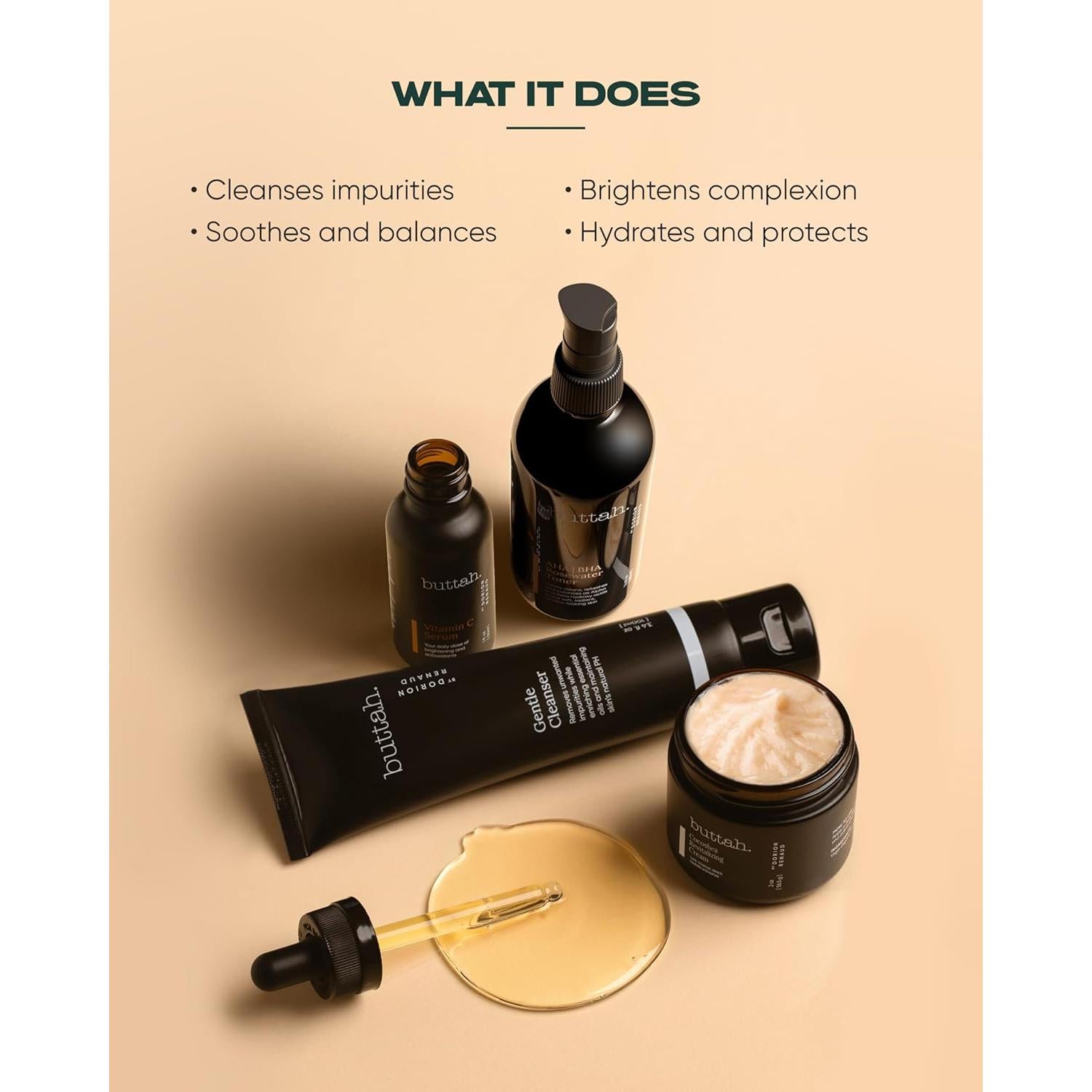 Kit de Cuidado de la Piel Buttah Skin - 5 Productos para Piel Melanina