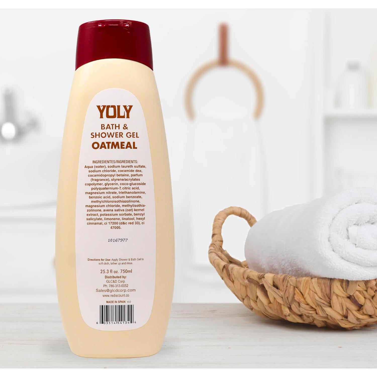 Gel de Baño de Avena YOLY - Hidratante 748 ml para Piel Sensible