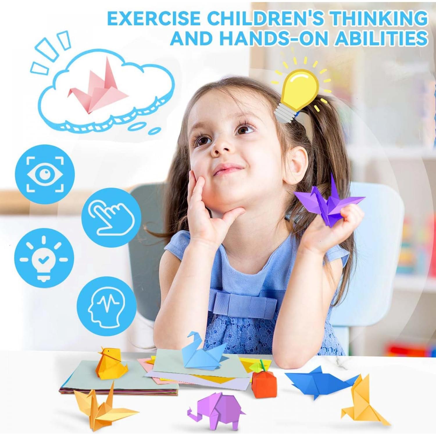 Kit de Papel de Origami SenseYo 500 Hojas 10x10 cm 20 Colores