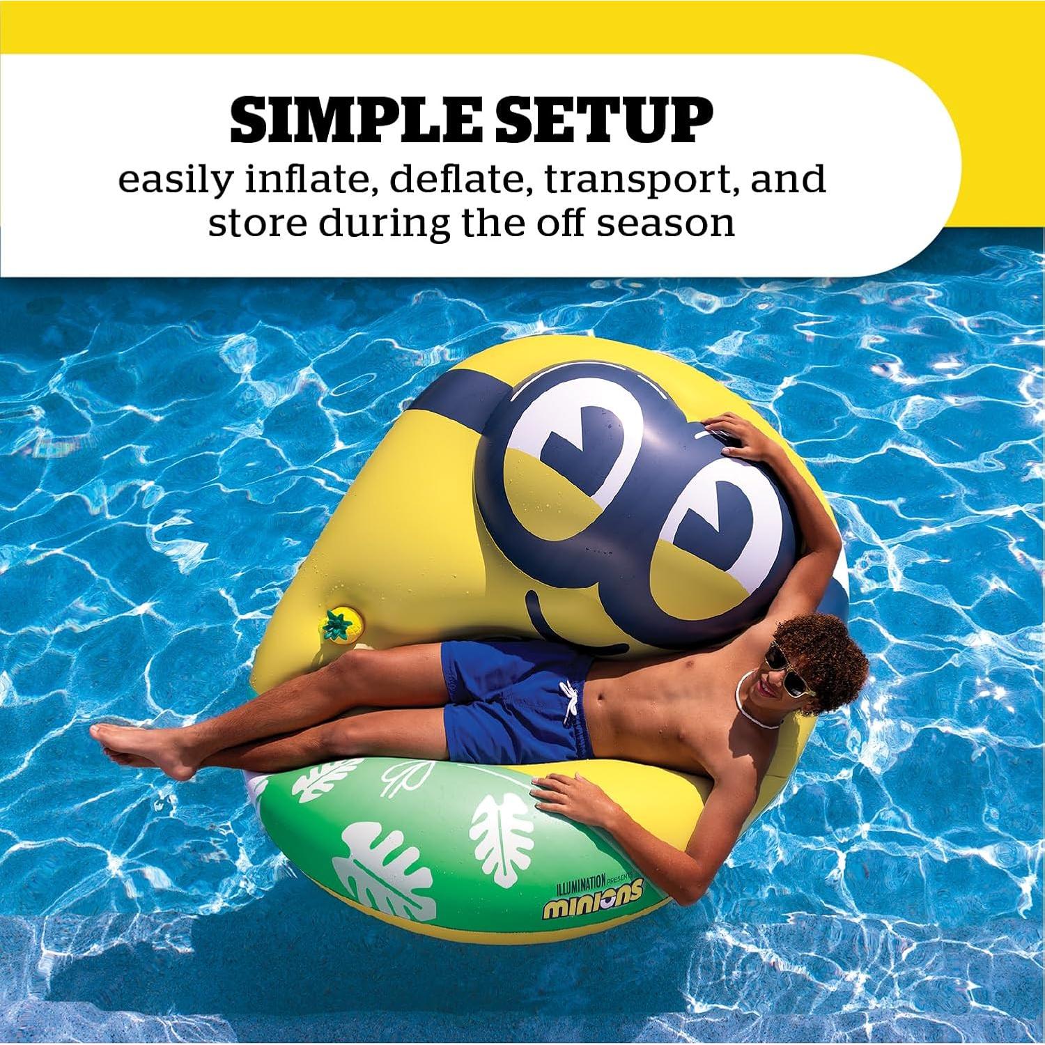 Flotador Inflable Gigante Minions BigMouth 132x104cm PVC