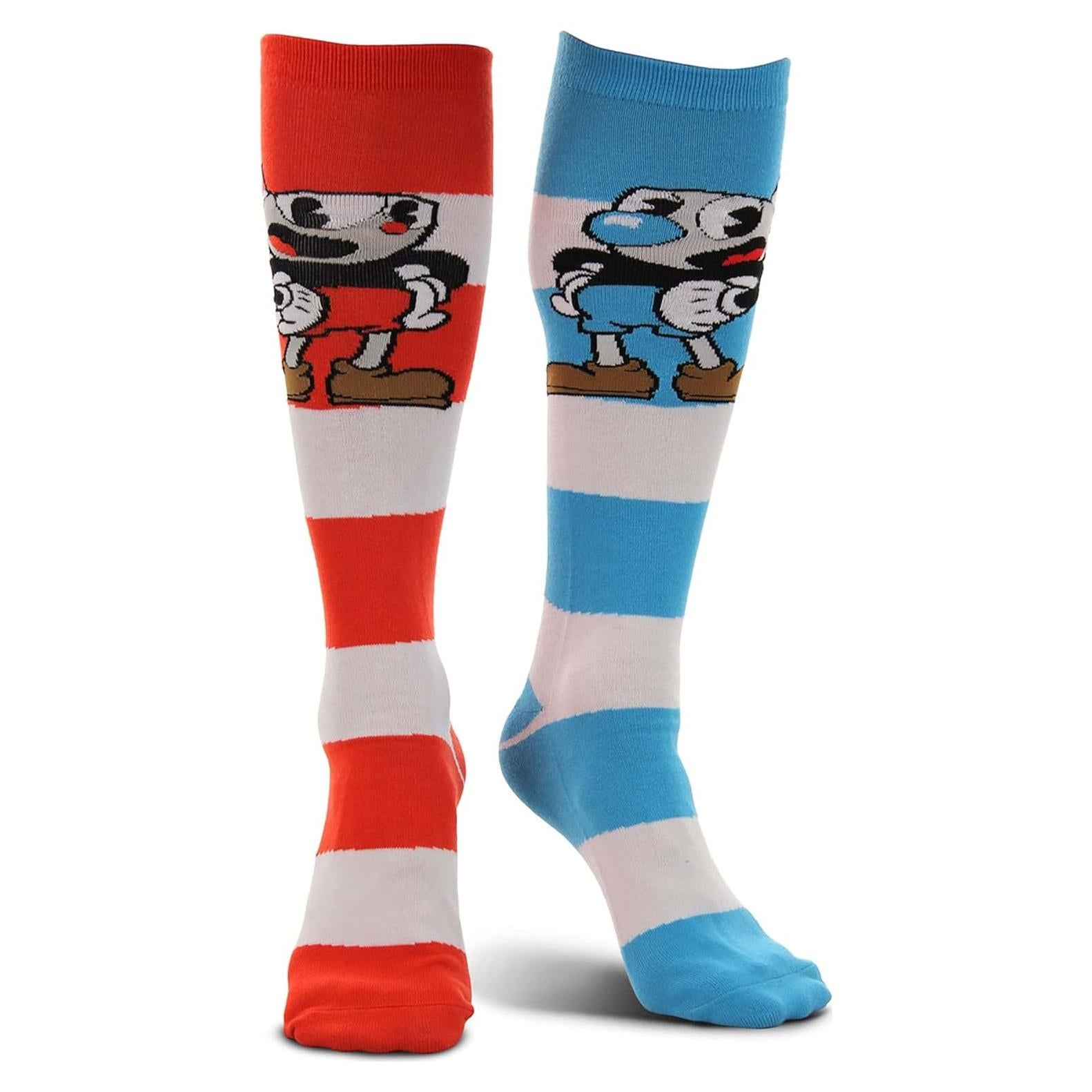 Calcetines altos de rodilla Cuphead y Mugman - Licencia oficial