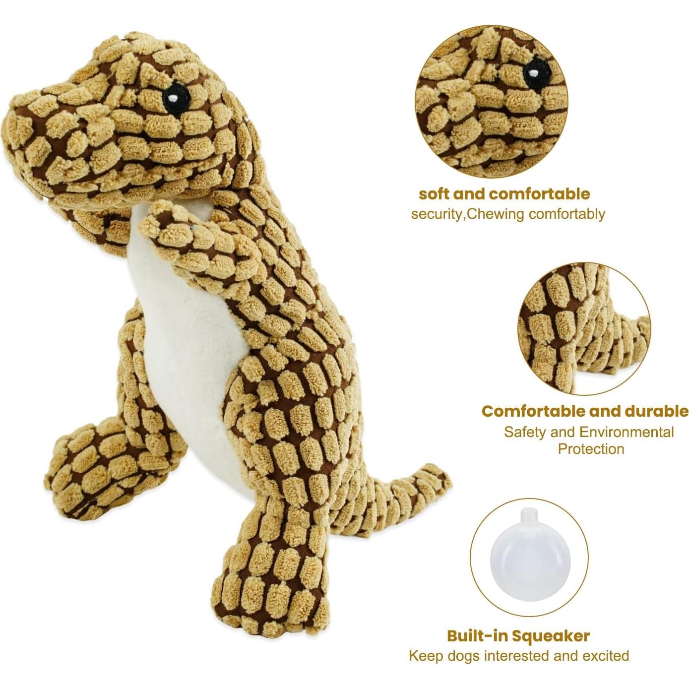 Juguete Squeaky para Perros Bzonsmart Dinosaurio 22.86cm