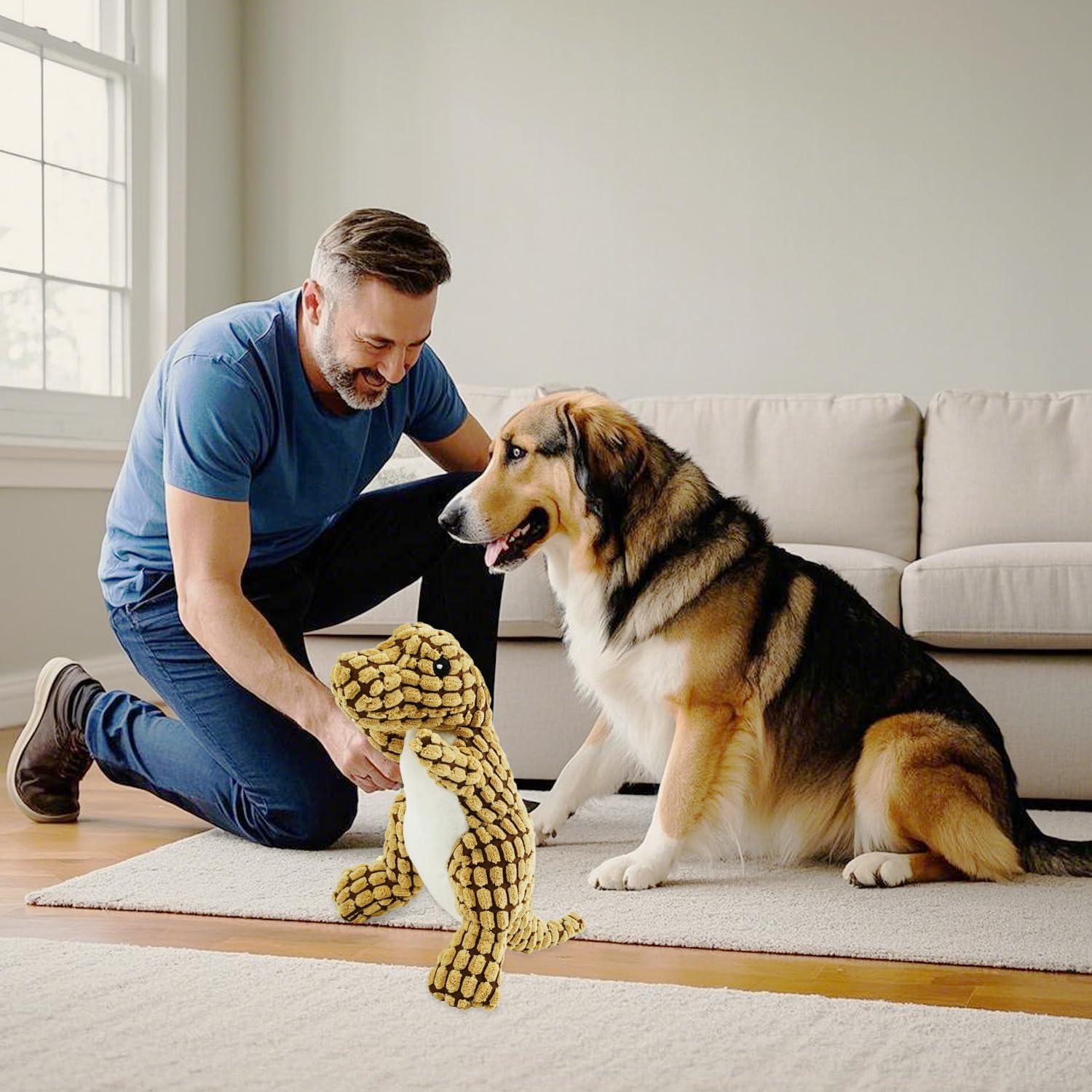 Juguete Squeaky para Perros Bzonsmart Dinosaurio 22.86cm