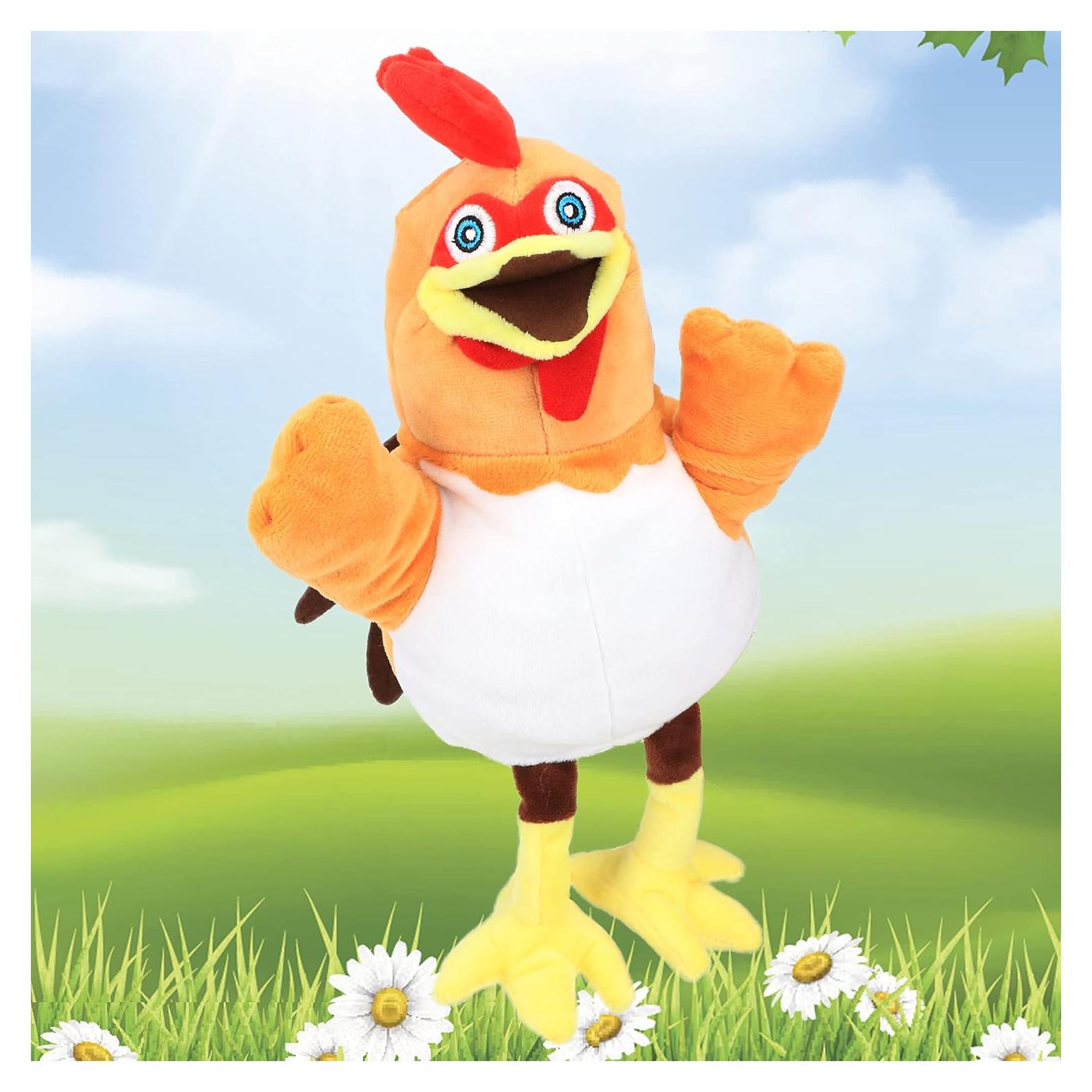 Marioneta de Mano de Pollo Easfan 28 cm Juguete de Peluche