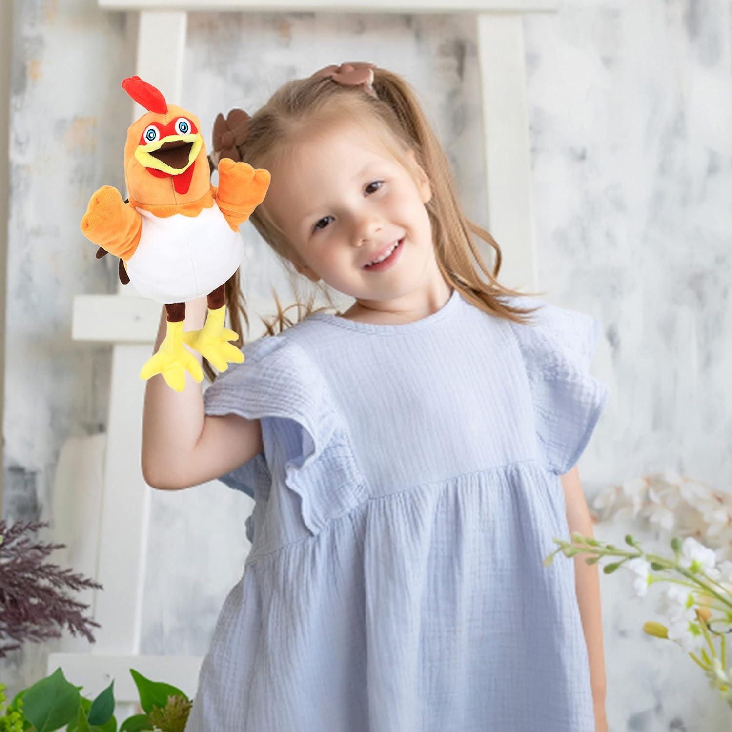 Marioneta de Mano de Pollo Easfan 28 cm Juguete de Peluche