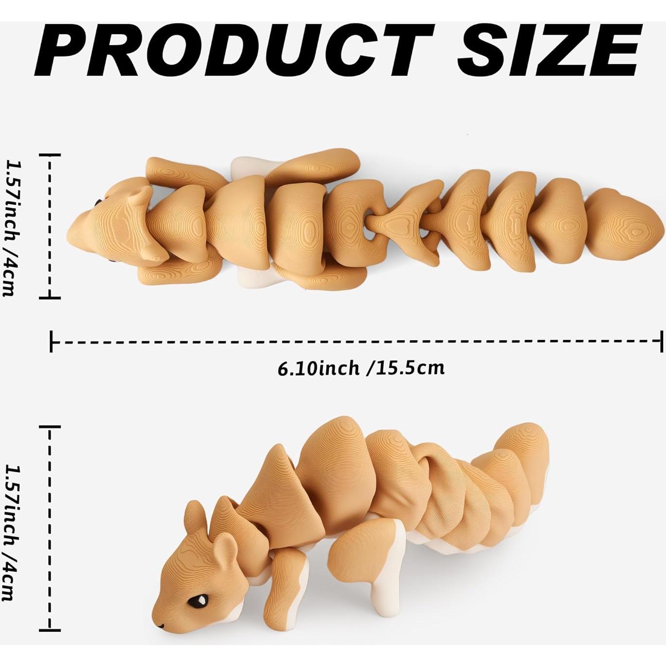 Figurita Ardilla Articulada Yipintang 15.24 cm Antiestrés