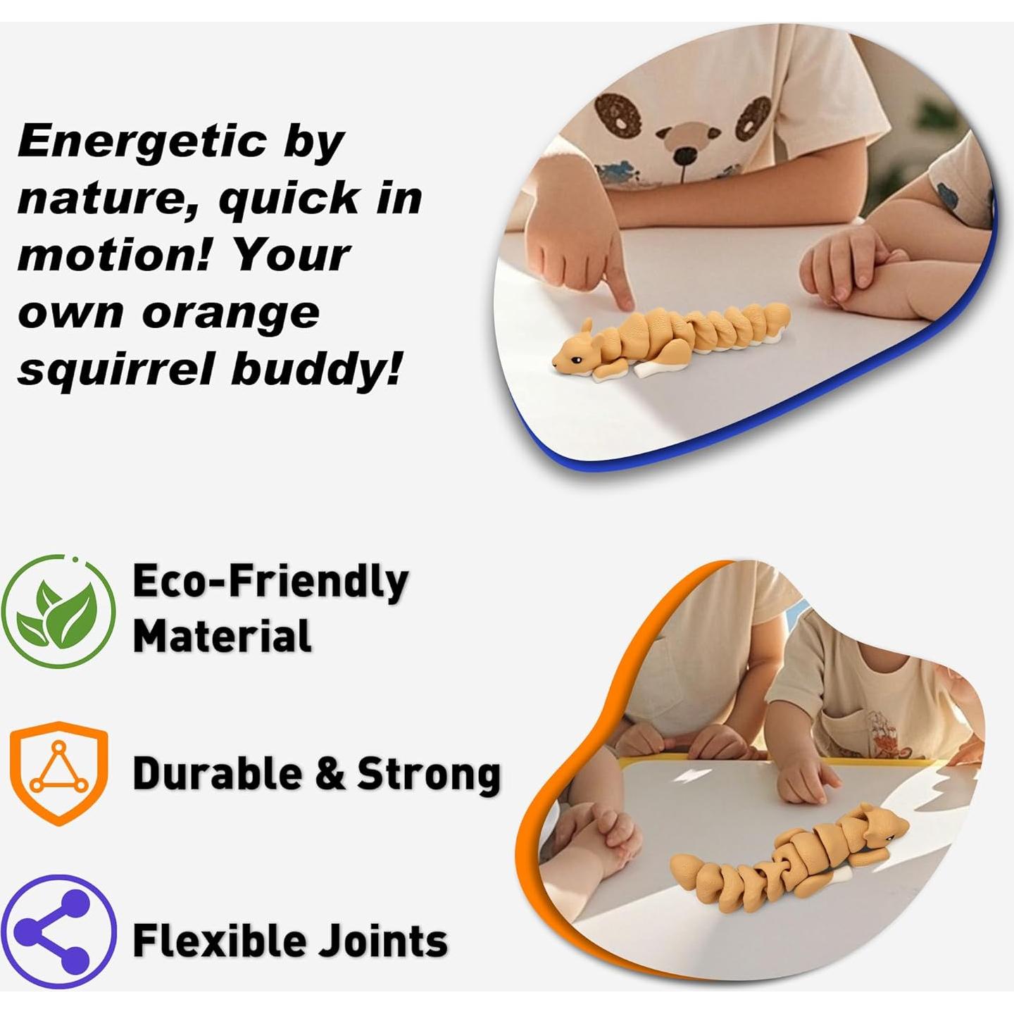 Figurita Ardilla Articulada Yipintang 15.24 cm Antiestrés