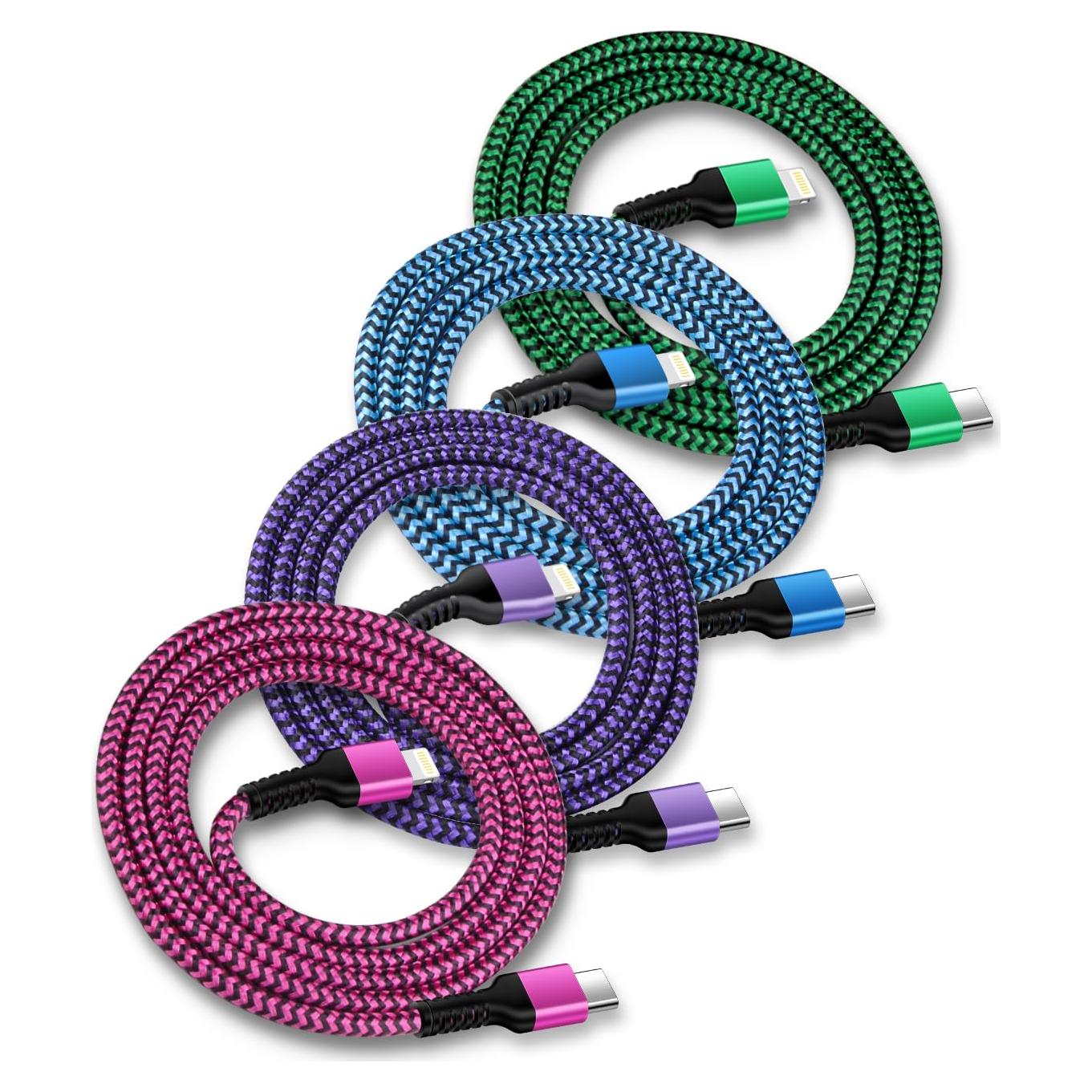 Cable USB C a Lightning 4Pack 0.91m Haoano Carga Rápida