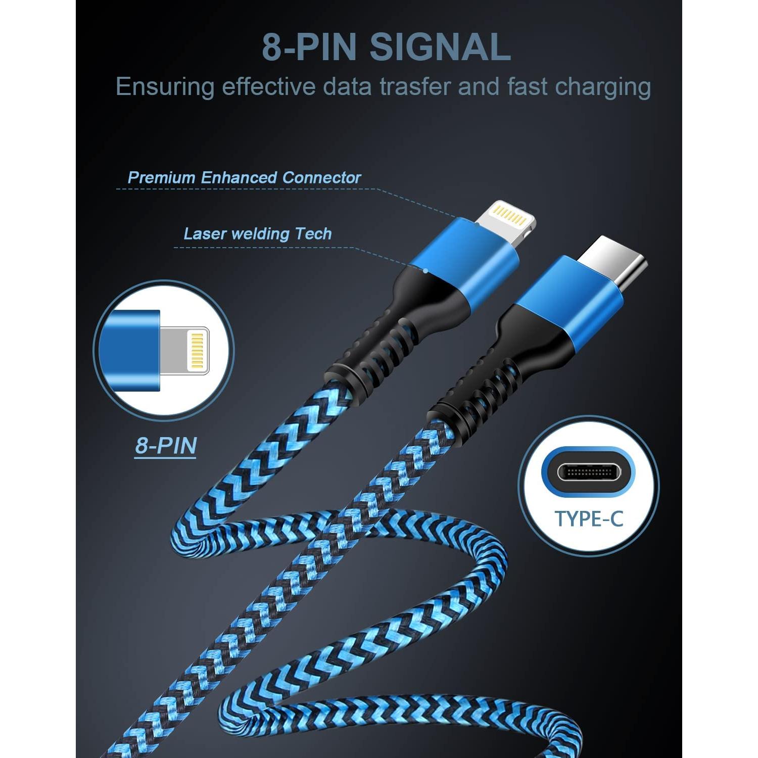 Cable USB C a Lightning 4Pack 0.91m Haoano Carga Rápida