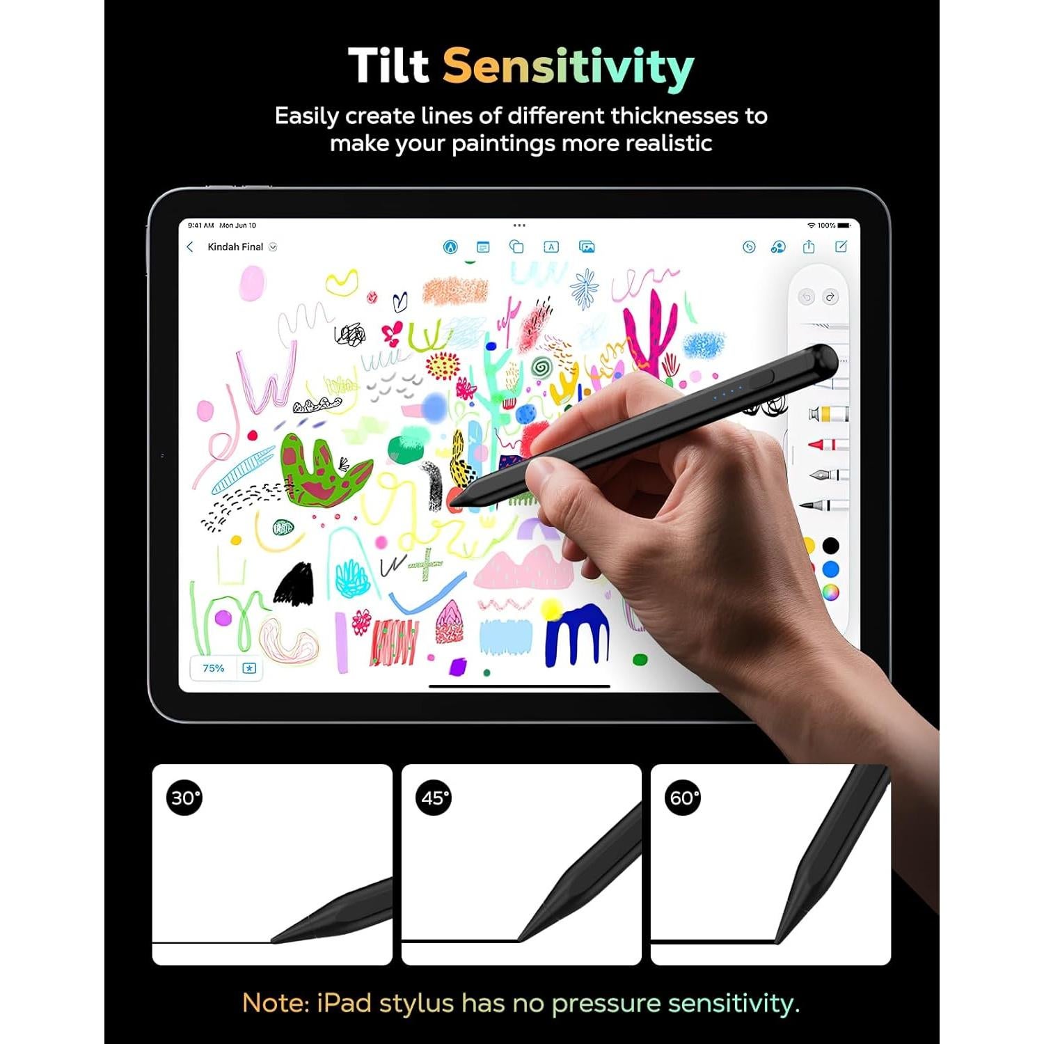 Lápiz Estilográfico MoKo para iPad A16 11"/10" Gen, Carga Rápida