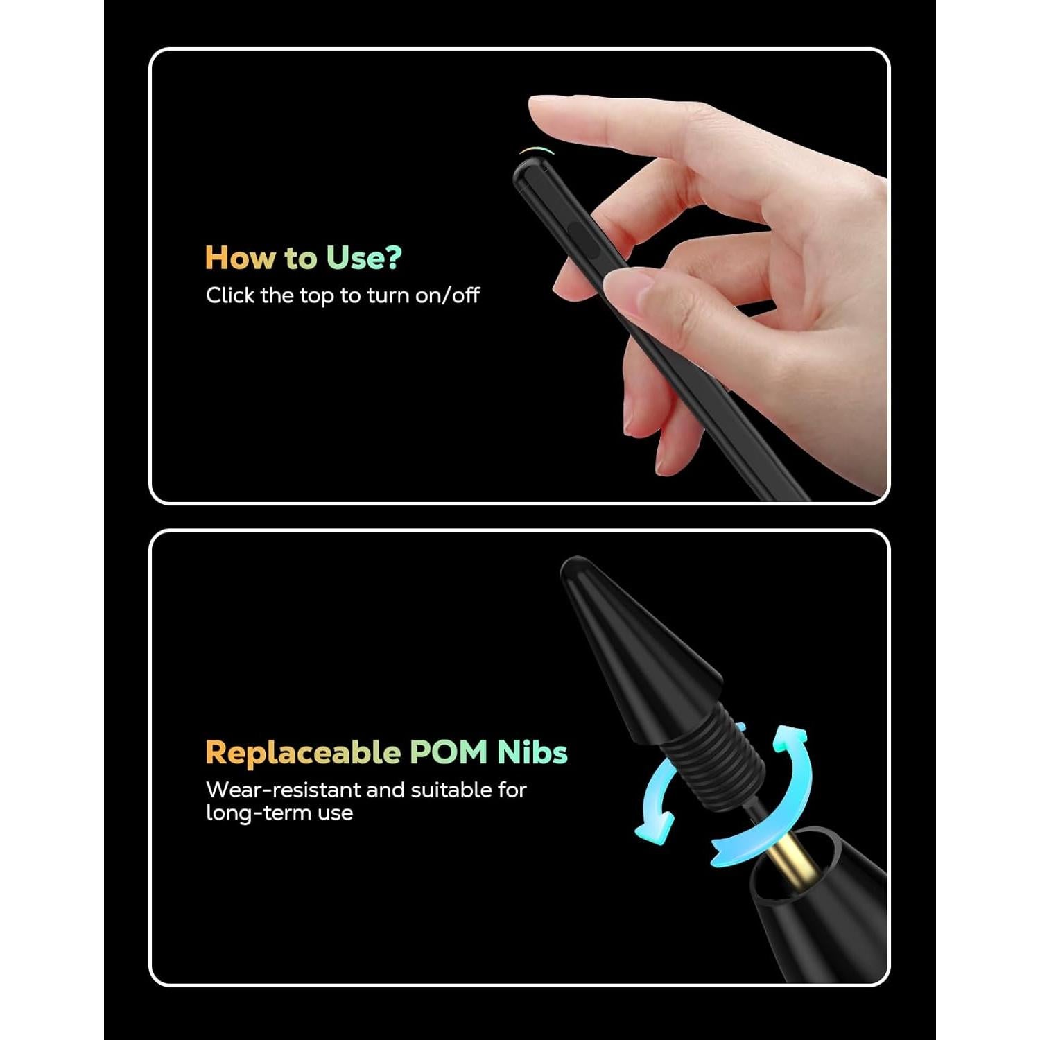 Lápiz Estilográfico MoKo para iPad A16 11"/10" Gen, Carga Rápida