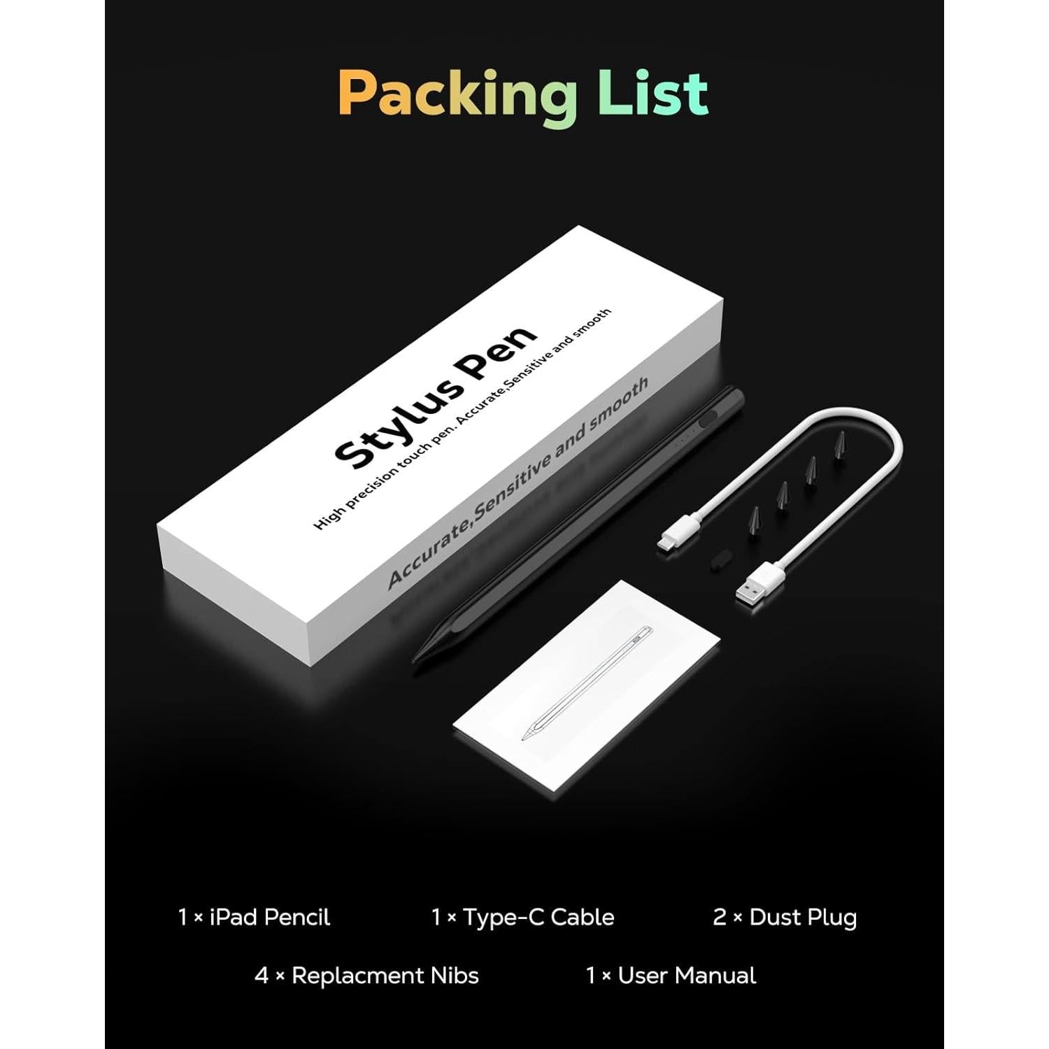 Lápiz Estilográfico MoKo para iPad A16 11"/10" Gen, Carga Rápida