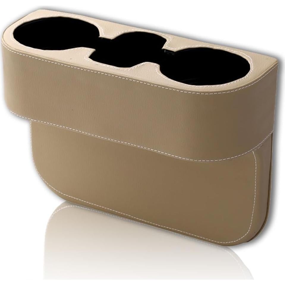 Soporte para Taza de Coche Piburth Beige, Organizador Multifuncional