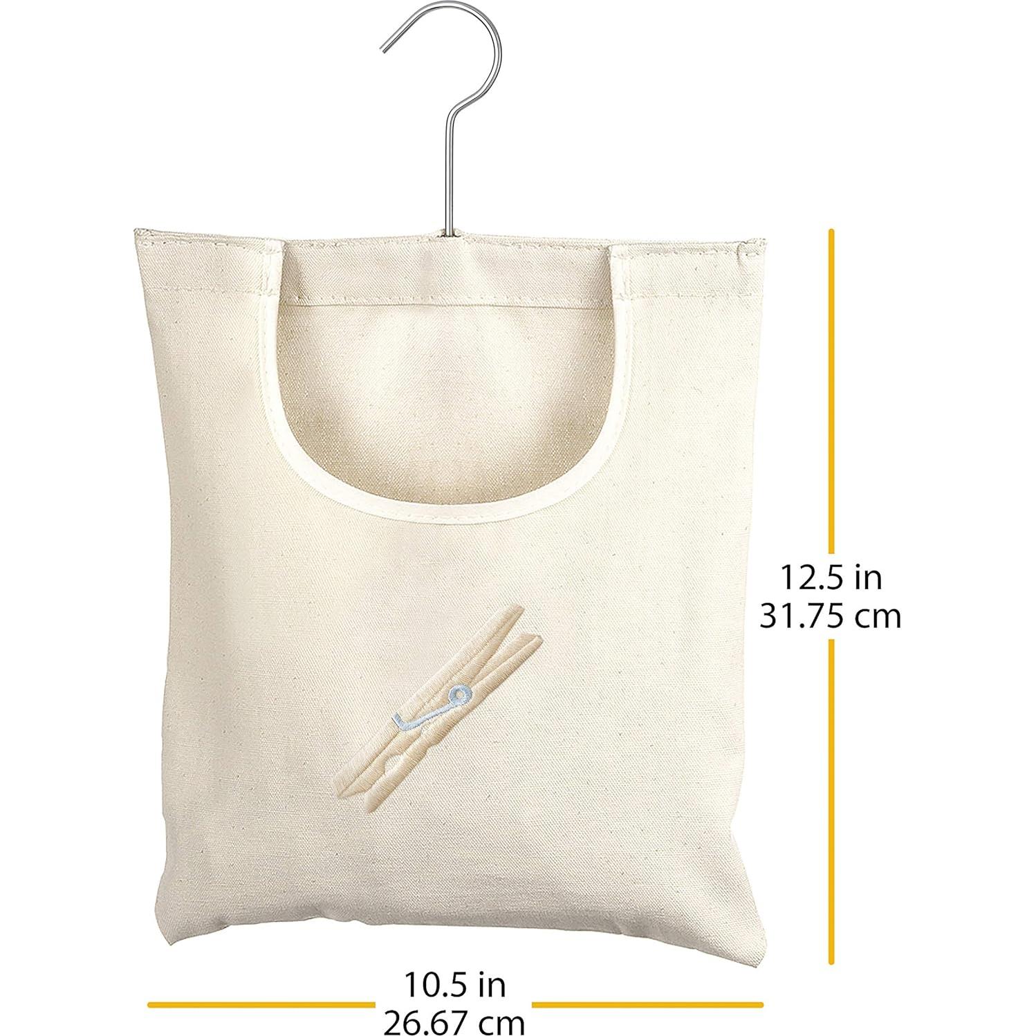 Bolsa de Pinzas de Ropa de Lona Whitmor - 200 Pinzas