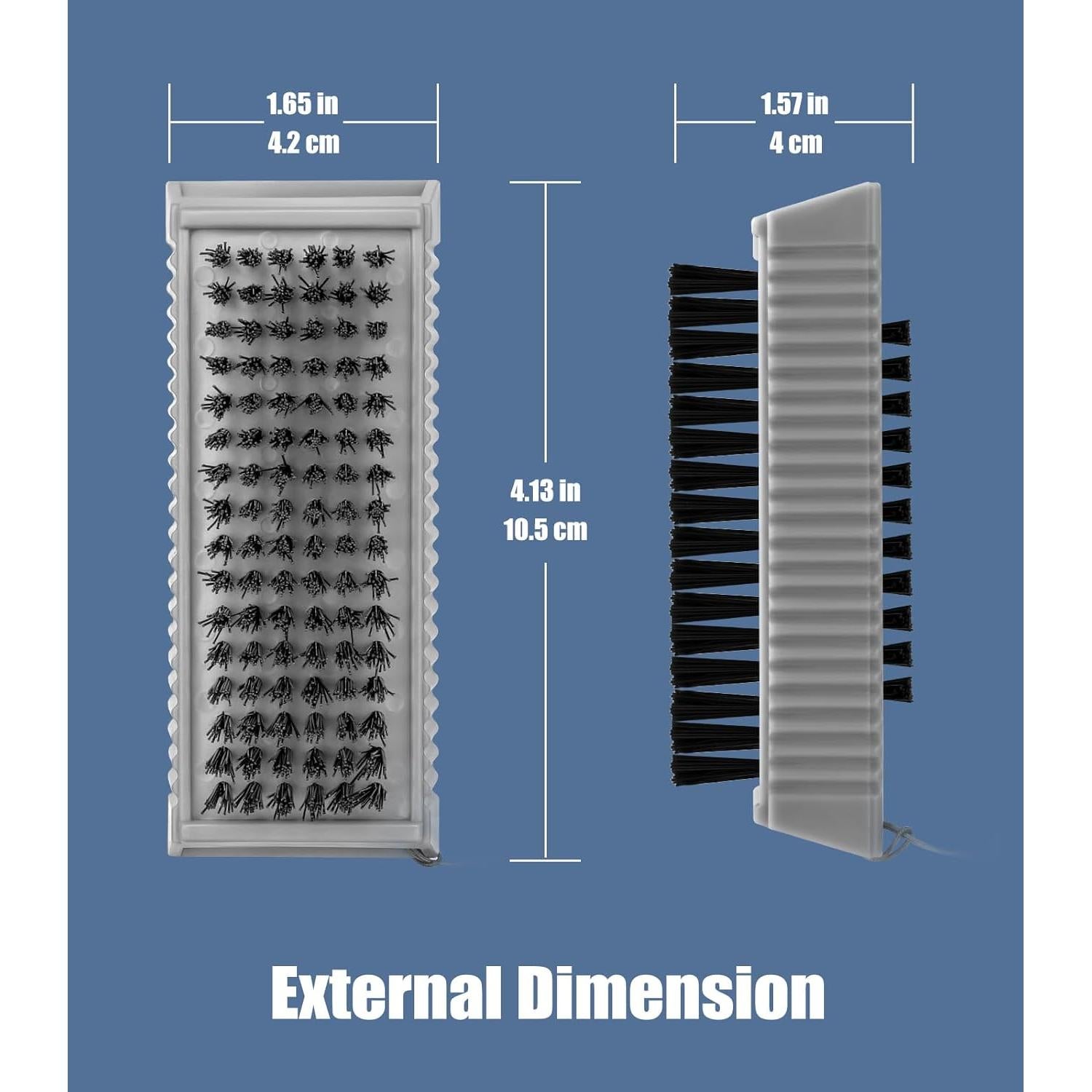 Cepillo de Uñas Larbois 2 Pack Alta Resistencia Gris