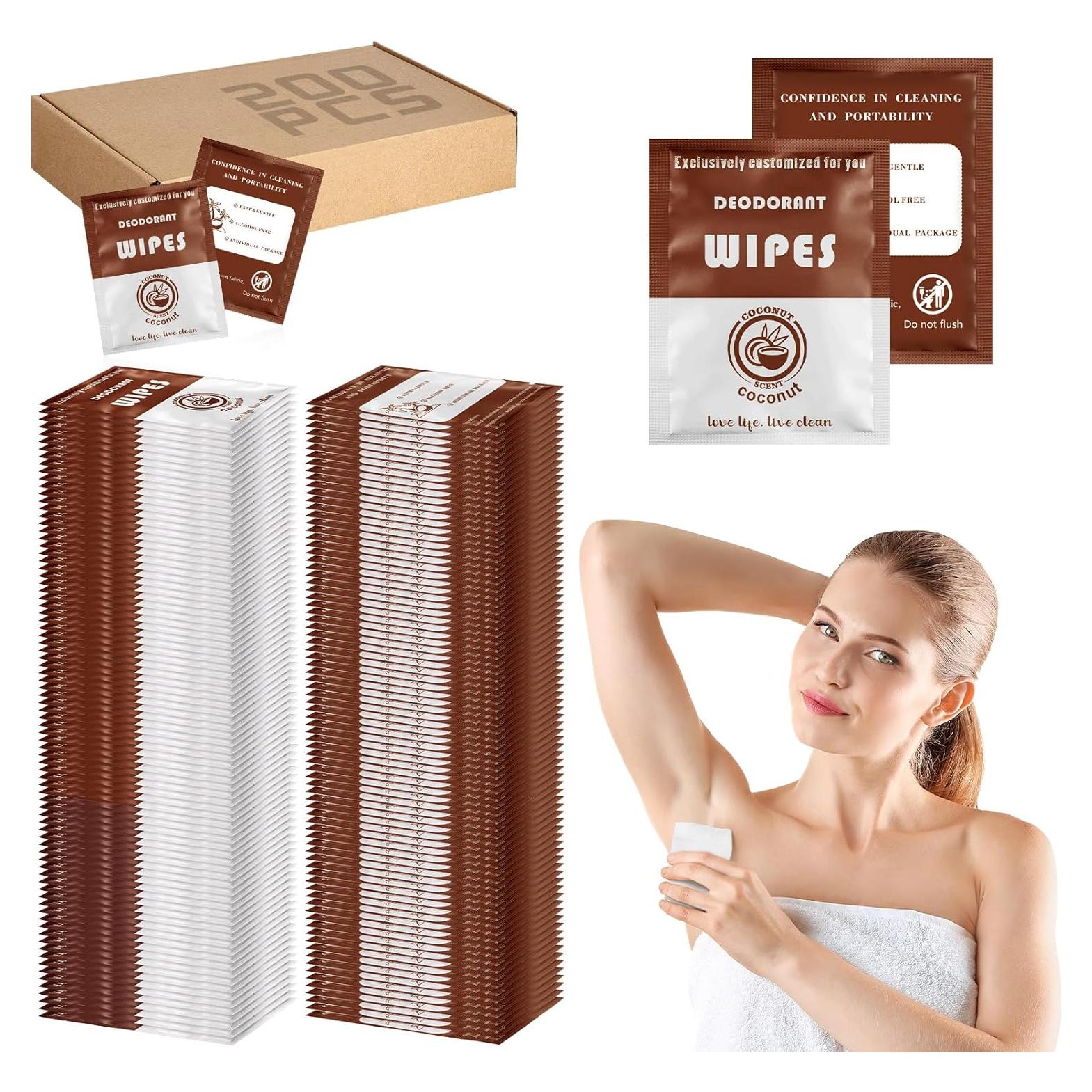 Toallitas Desodorantes Timgle 200 Piezas Viaje Cuerpo Axila