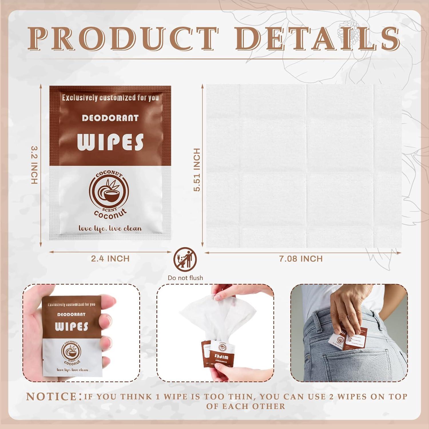 Toallitas Desodorantes Timgle 200 Piezas Viaje Cuerpo Axila