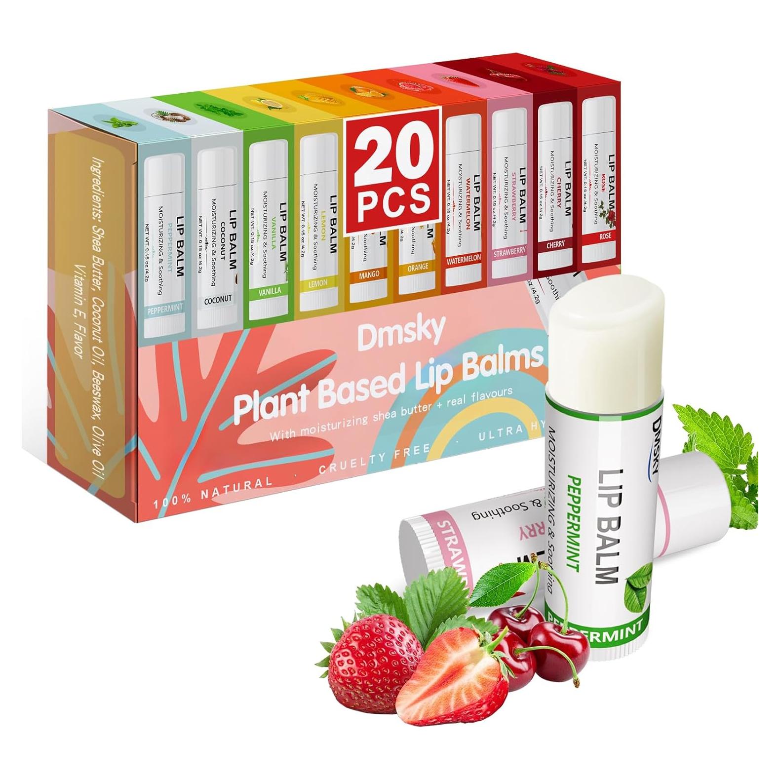 Bálsamo Labial Dmsky 100% Natural Hidratante 20 Sabores