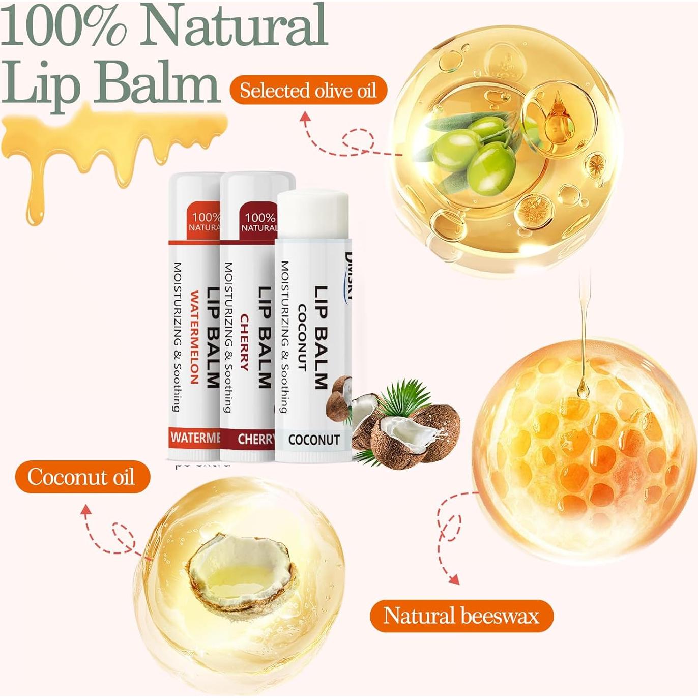 Bálsamo Labial Dmsky 100% Natural Hidratante 20 Sabores