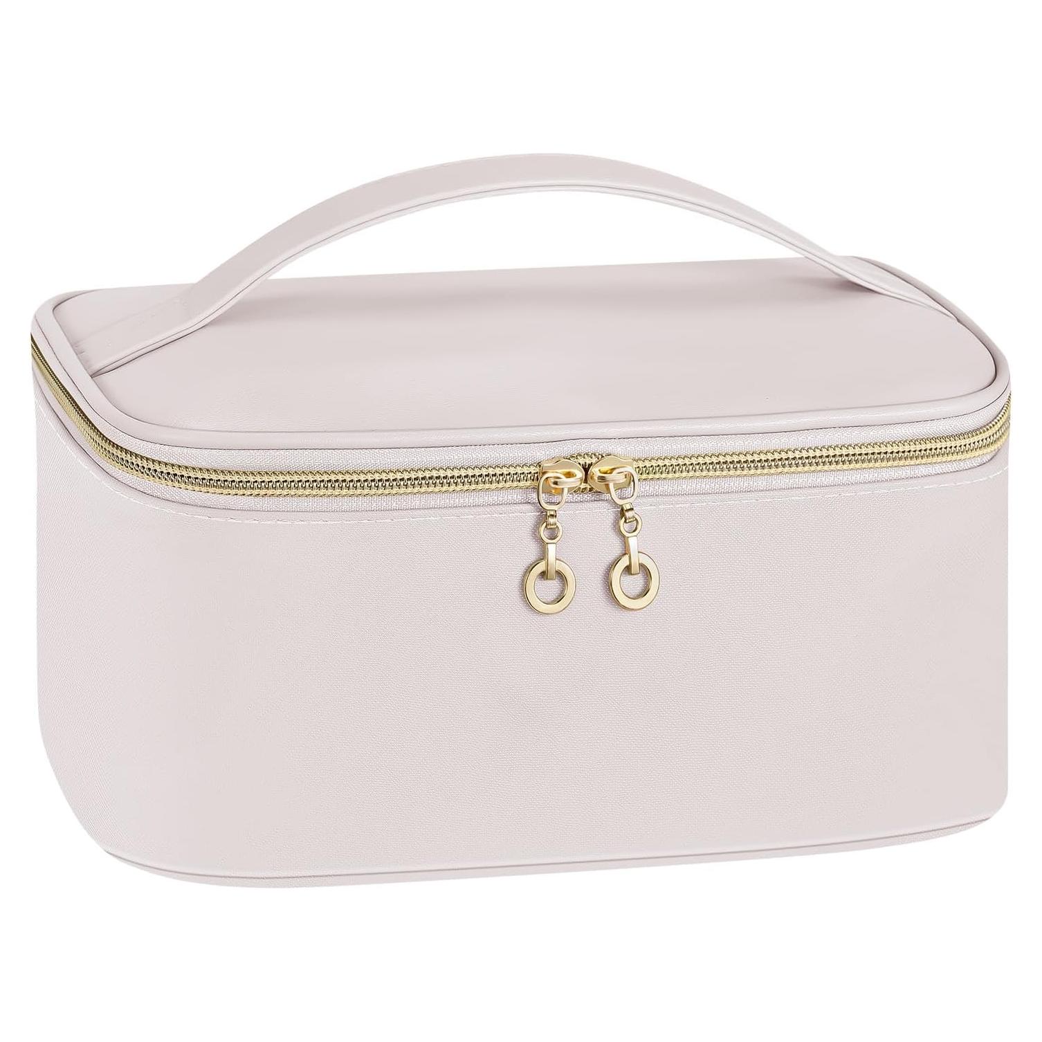 Bolsa de Maquillaje de Viaje Senbowe Beige Impermeable 23.9x16.3x11.9cm