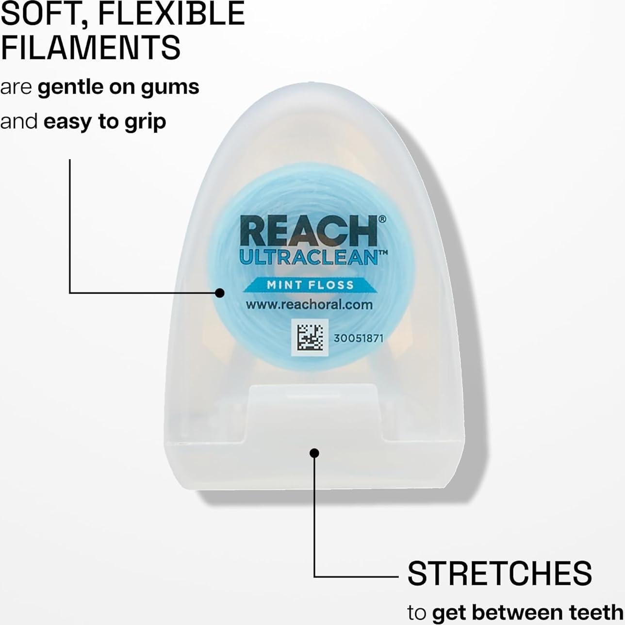 Hilo Dental Encerado REACH Ultraclean Menta 27.43 m