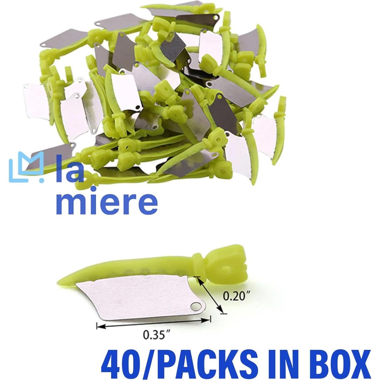 Protector de Cuña Dental LA MIERE 40 Pcs Pequeño Verde