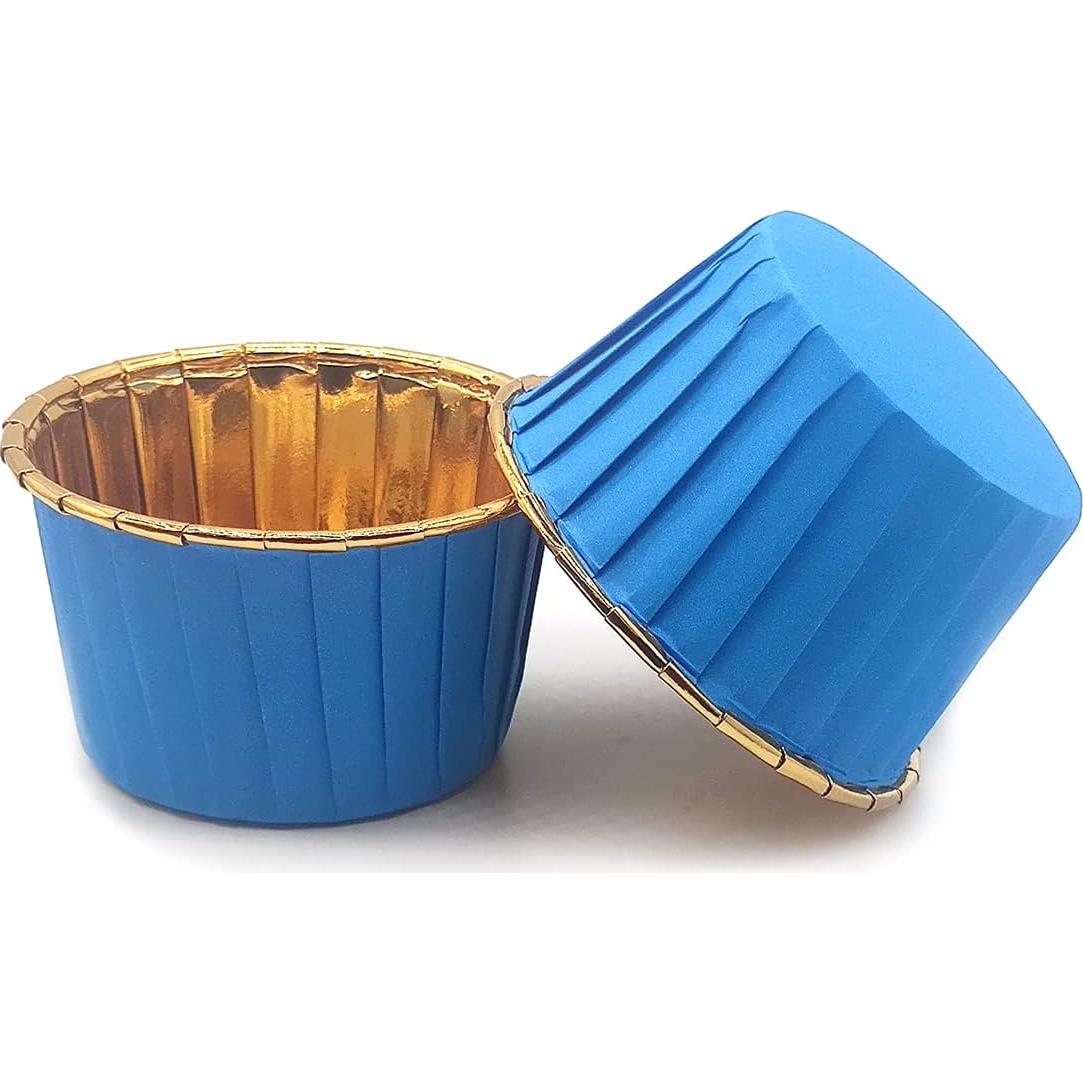 Forros de Muffin Desechables Mombake Azul 50 Unidades 50mm