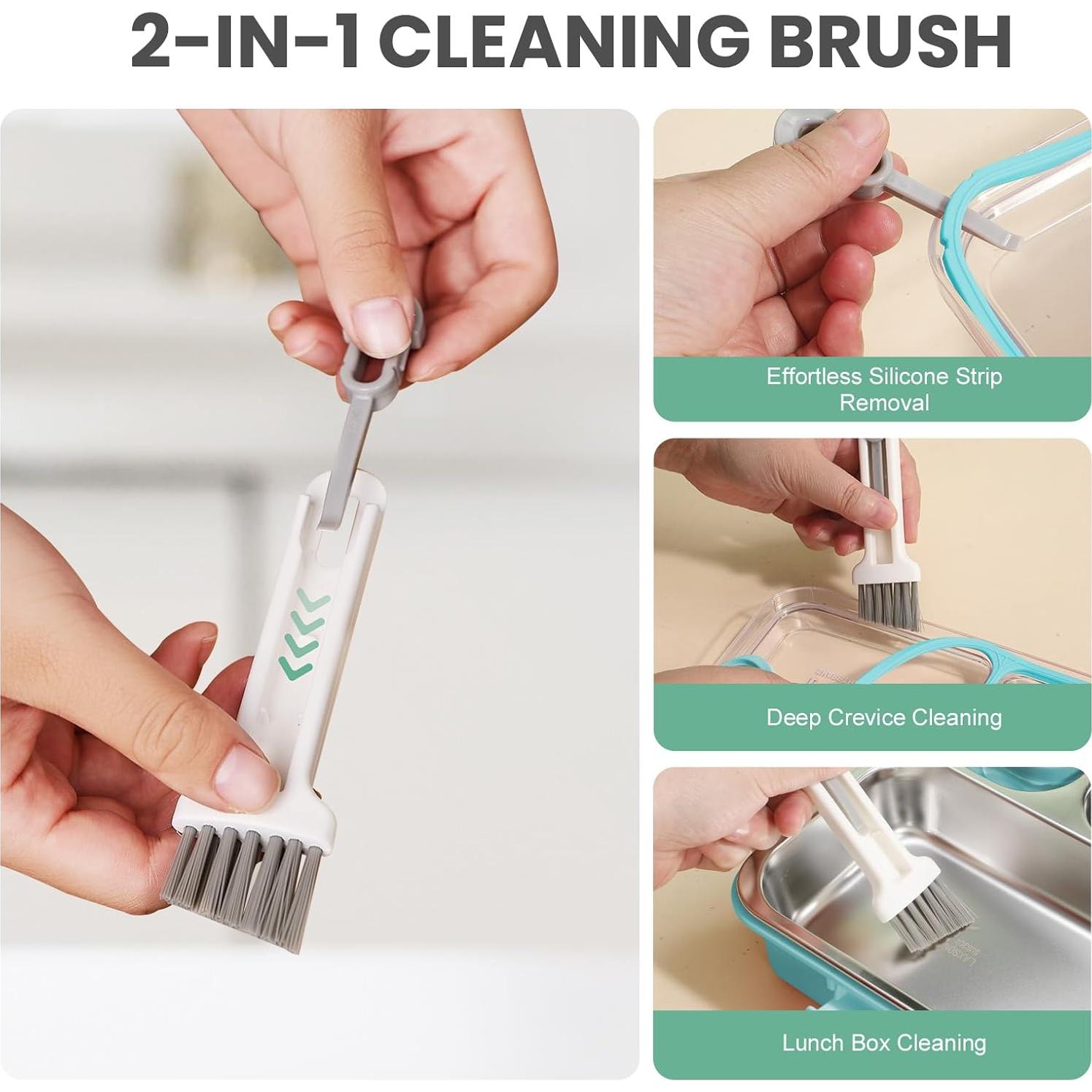 Caja de Almuerzo de Acero Inoxidable SAYAPE 850ml 4 Compartimentos