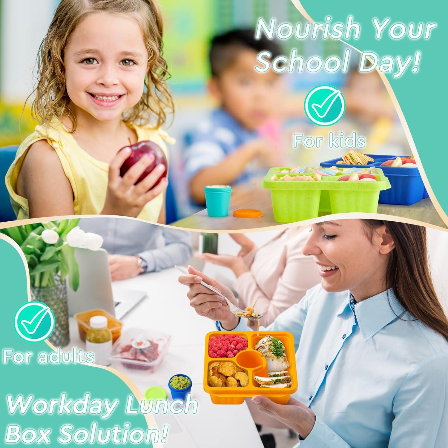 Cajas de Snack Bento QQKO 4 Piezas 550ml Apilables Joya