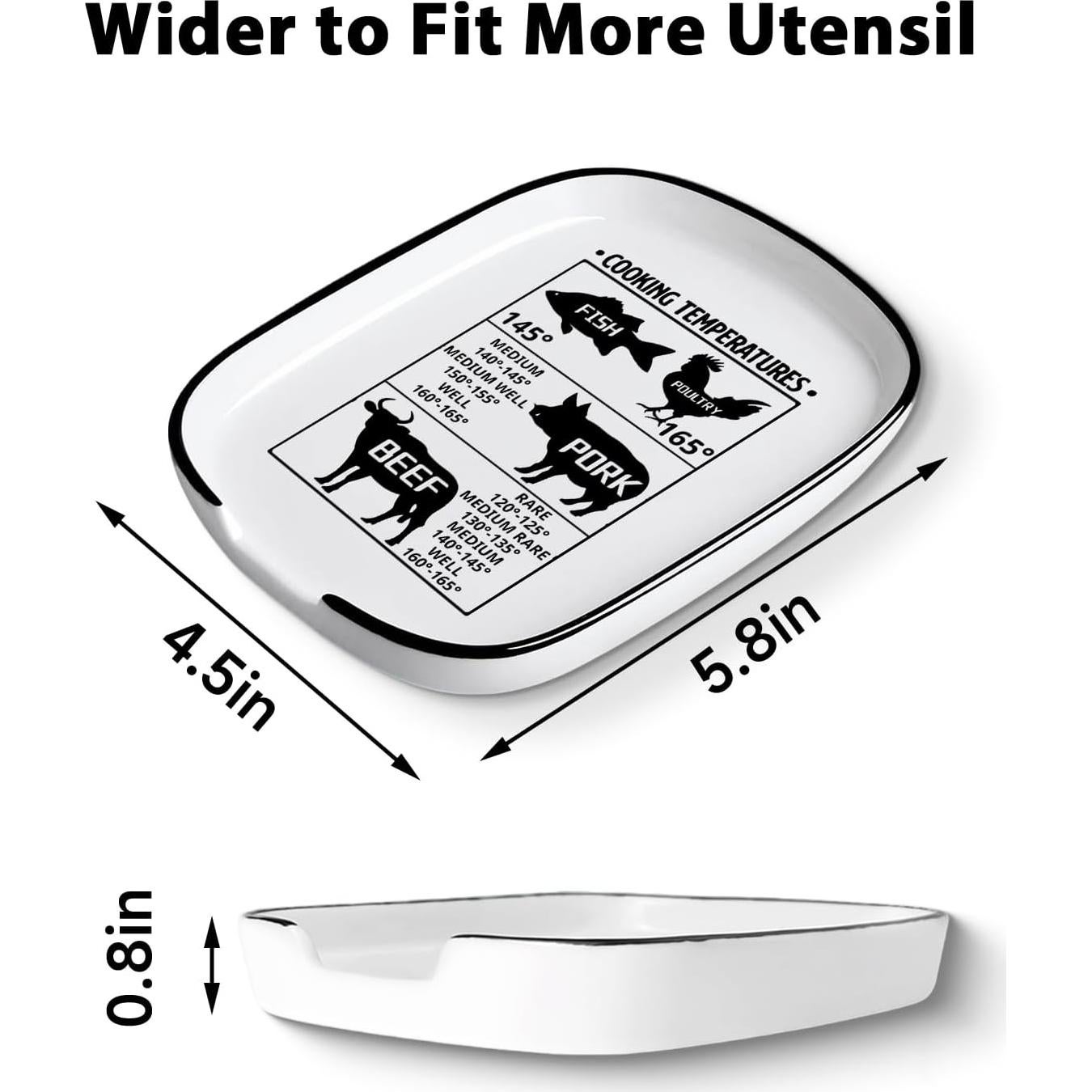 Soporte de Cerámica para Cucharas MBRUH 14.7x11.4cm Estilo Granja