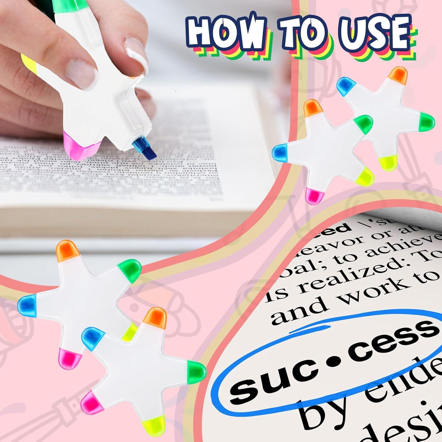 Marcadores Resaltadores en Forma de Estrella Geyee - 3 Pcs Multicolor