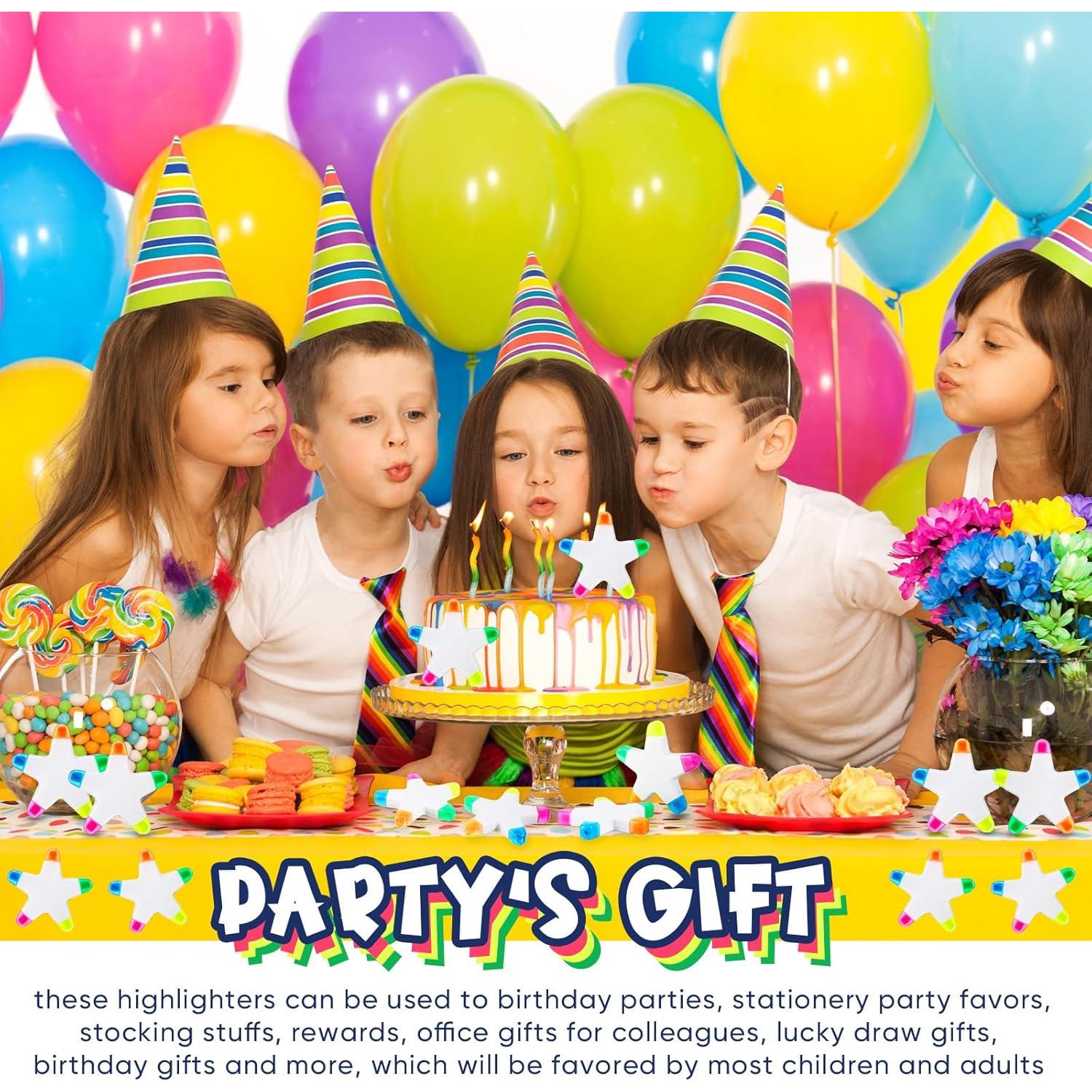 Marcadores Resaltadores en Forma de Estrella Geyee - 3 Pcs Multicolor