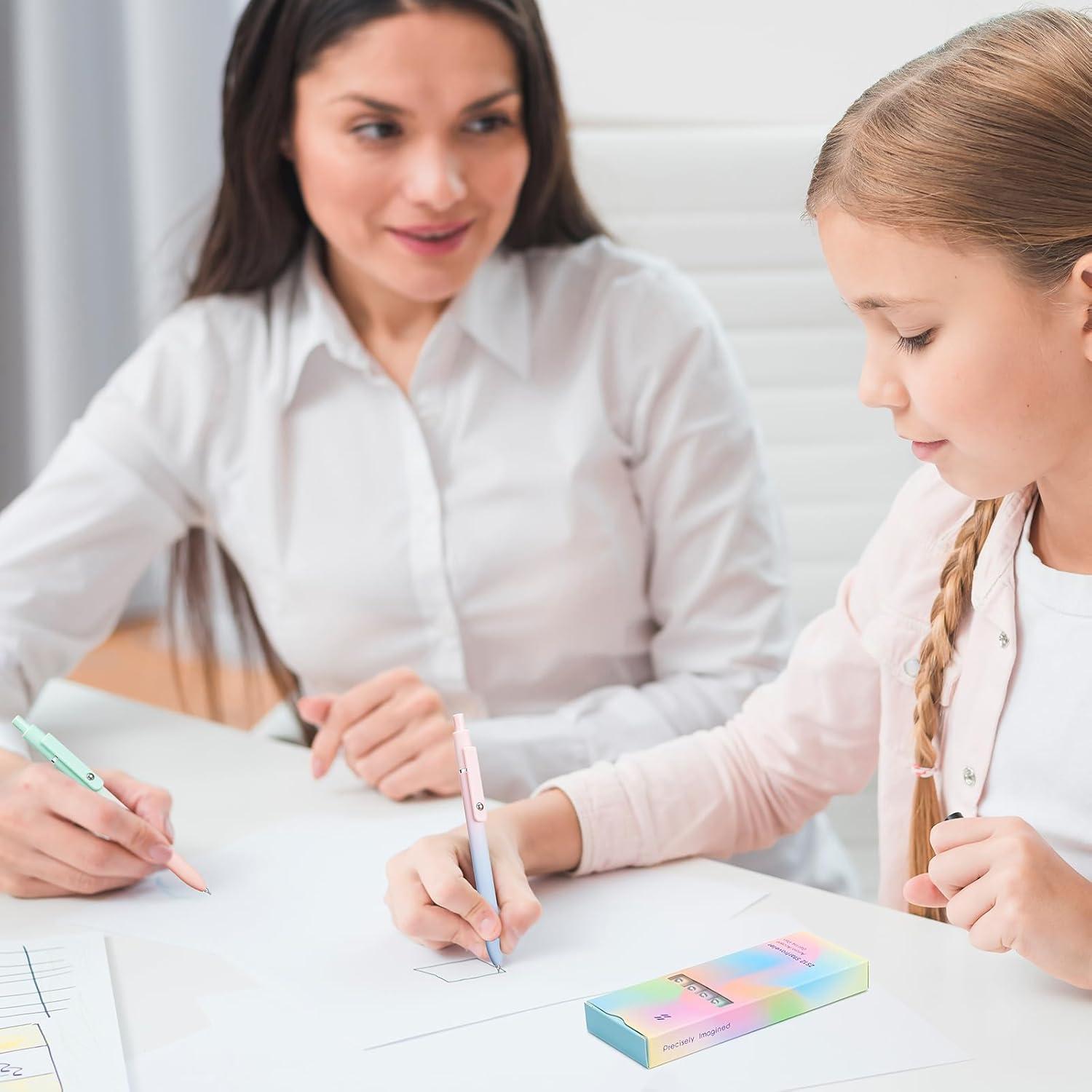 Juego de 5 bolígrafos de gel Lanxivi tinta negra 0.5mm
