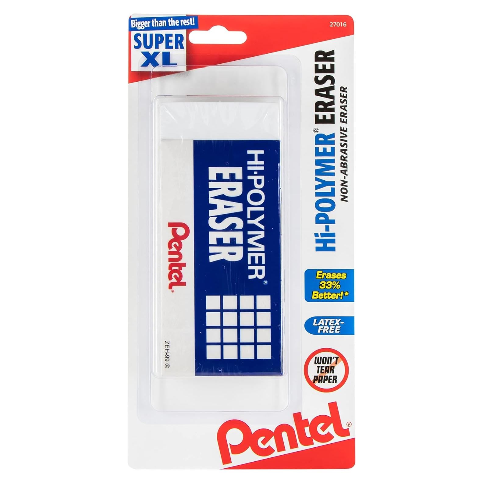 Borrador Pentel Hi-Polymer Super XL Blanco 150g en Bloque