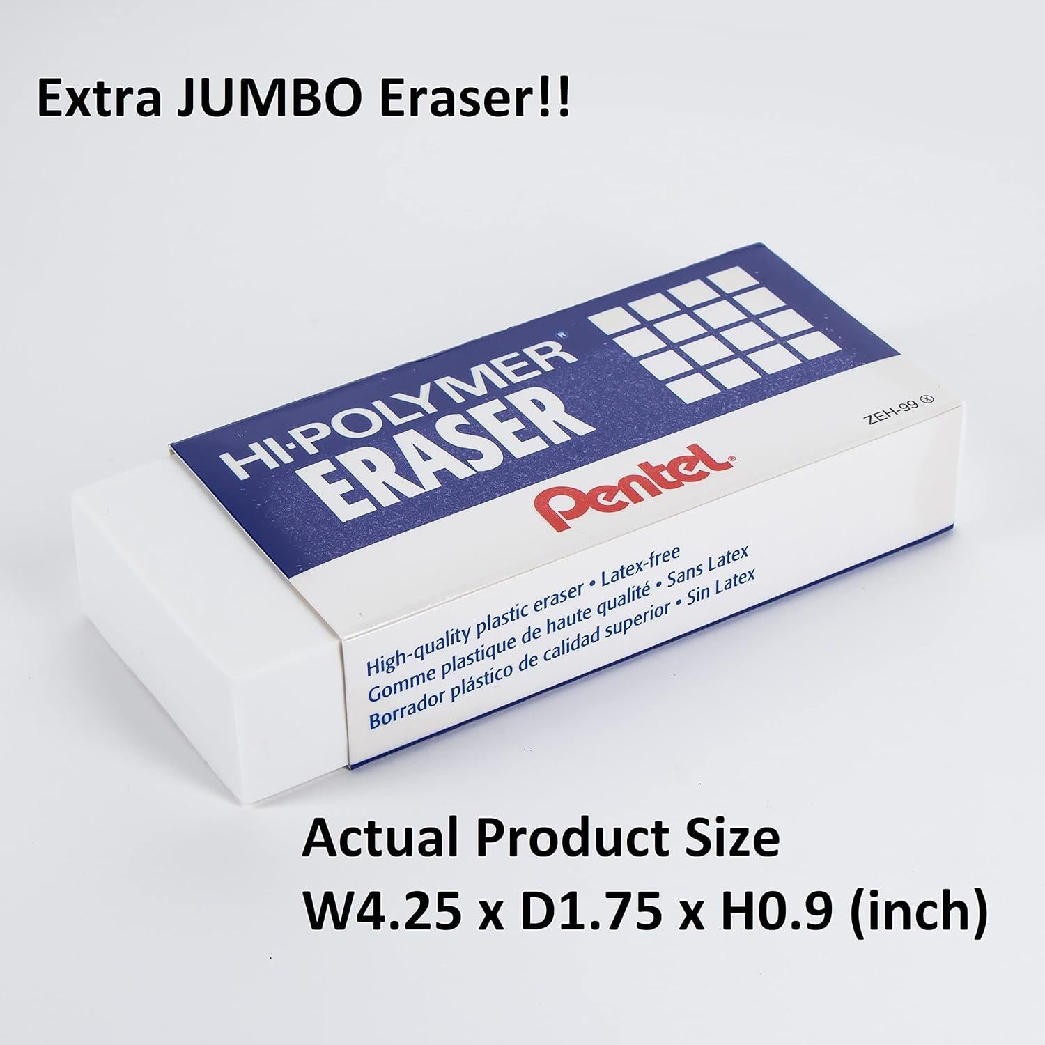 Borrador Pentel Hi-Polymer Super XL Blanco 150g en Bloque