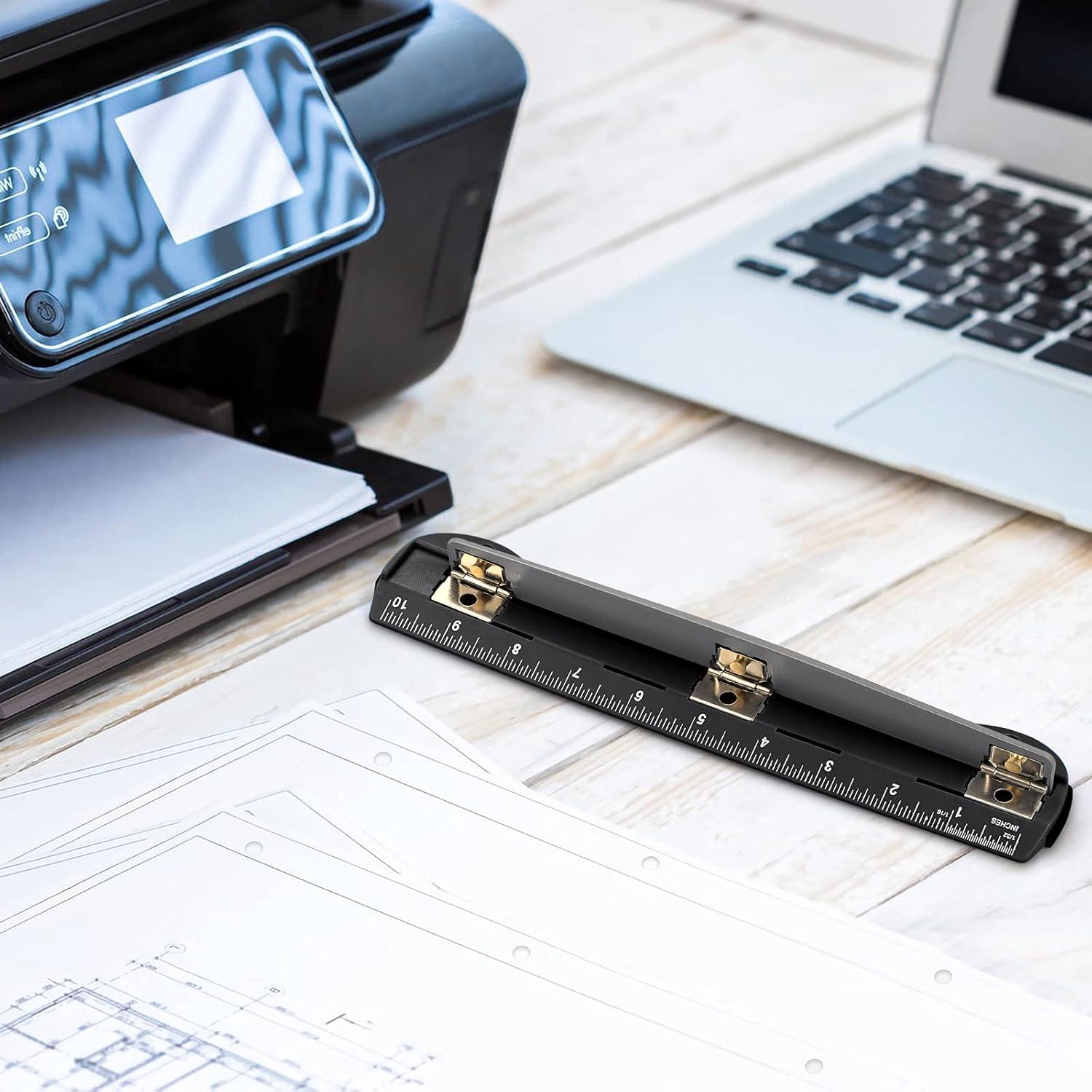 Perforadora de 3 Agujeros Eagle, Portátil, Capacidad 5 Hojas