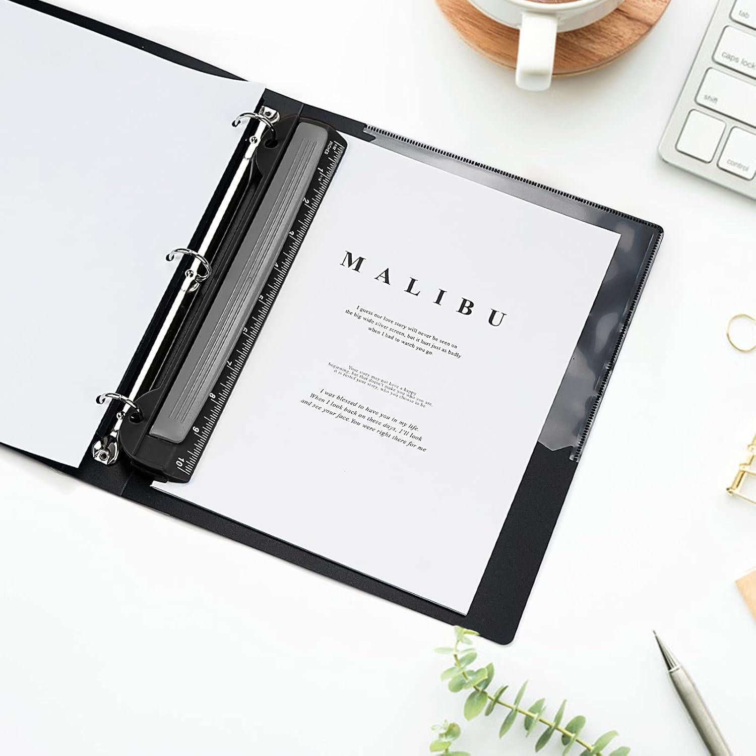 Perforadora de 3 Agujeros Eagle, Portátil, Capacidad 5 Hojas