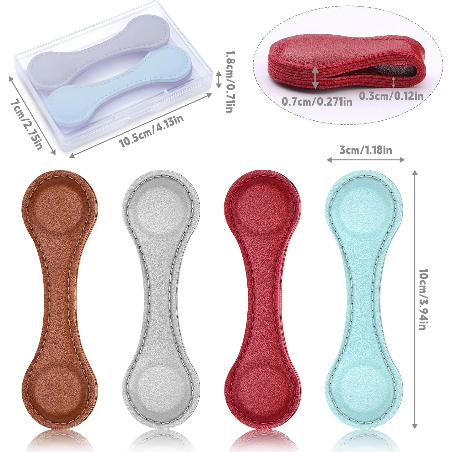 Marcadores Magnéticos de Cuero WONVOC - 4 Colores - 100x30mm