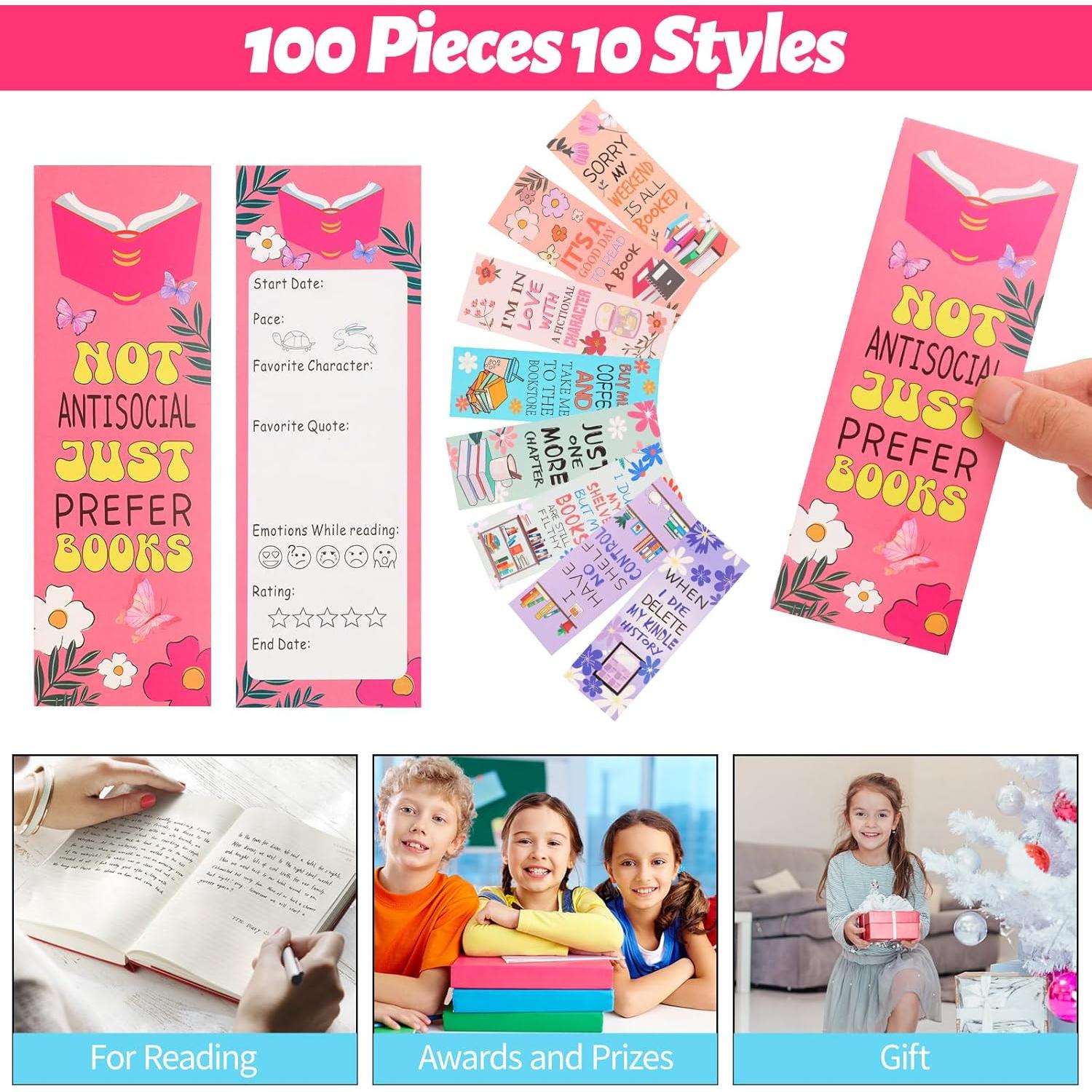 Marcadores de Página LiYiQ 100 Pcs Doble Cara Coloridos