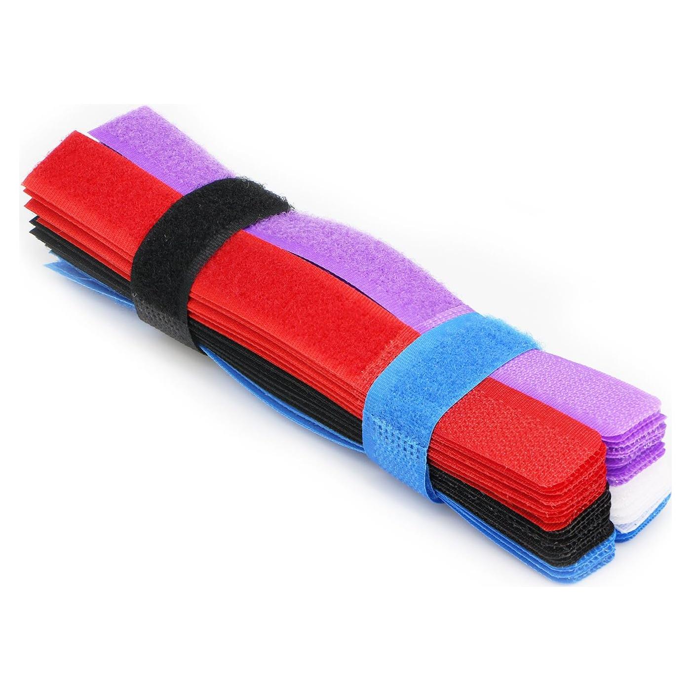 Bridas Reutilizables PASOW 50pcs 7" Multi-color para Cables