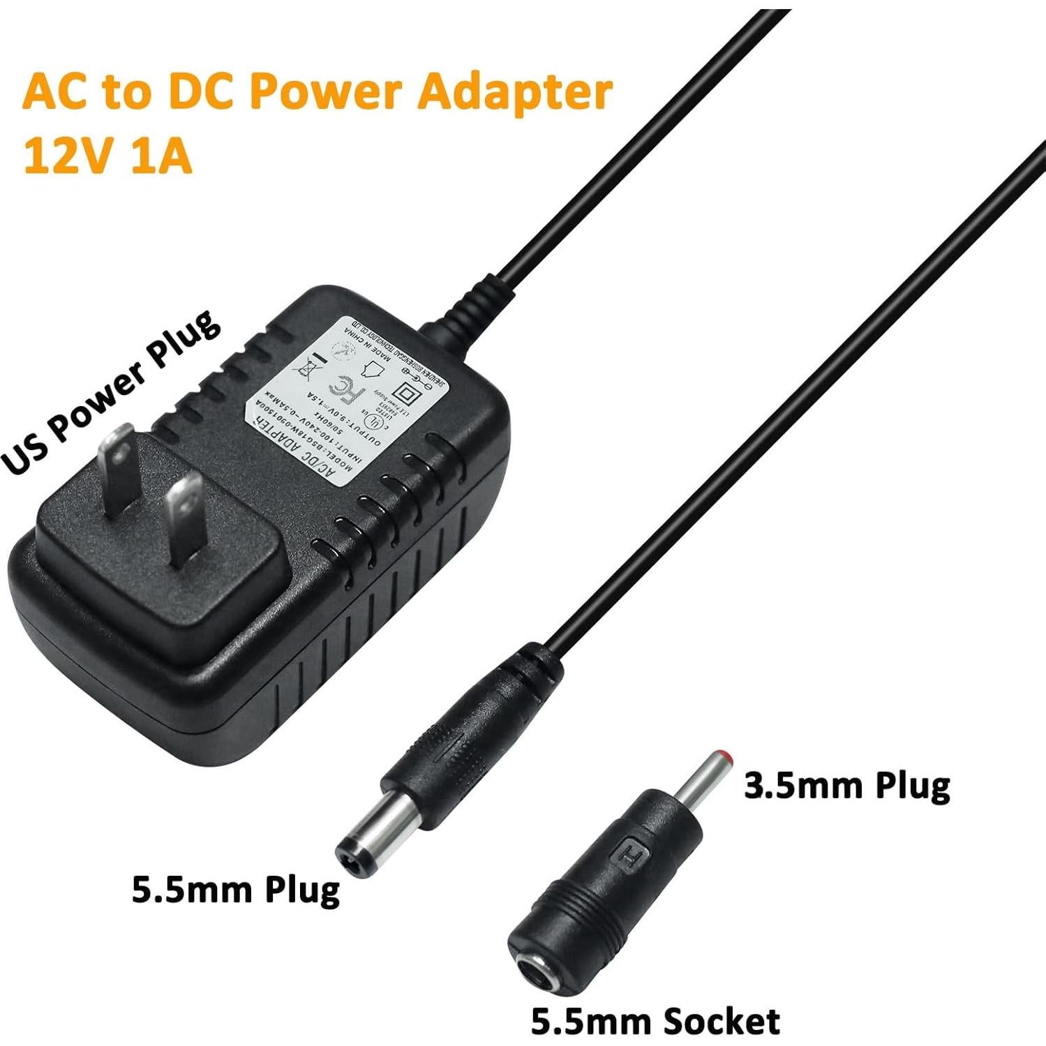 Adaptador de Alimentación CA a CC 12V 1A DCHAV 1.2m