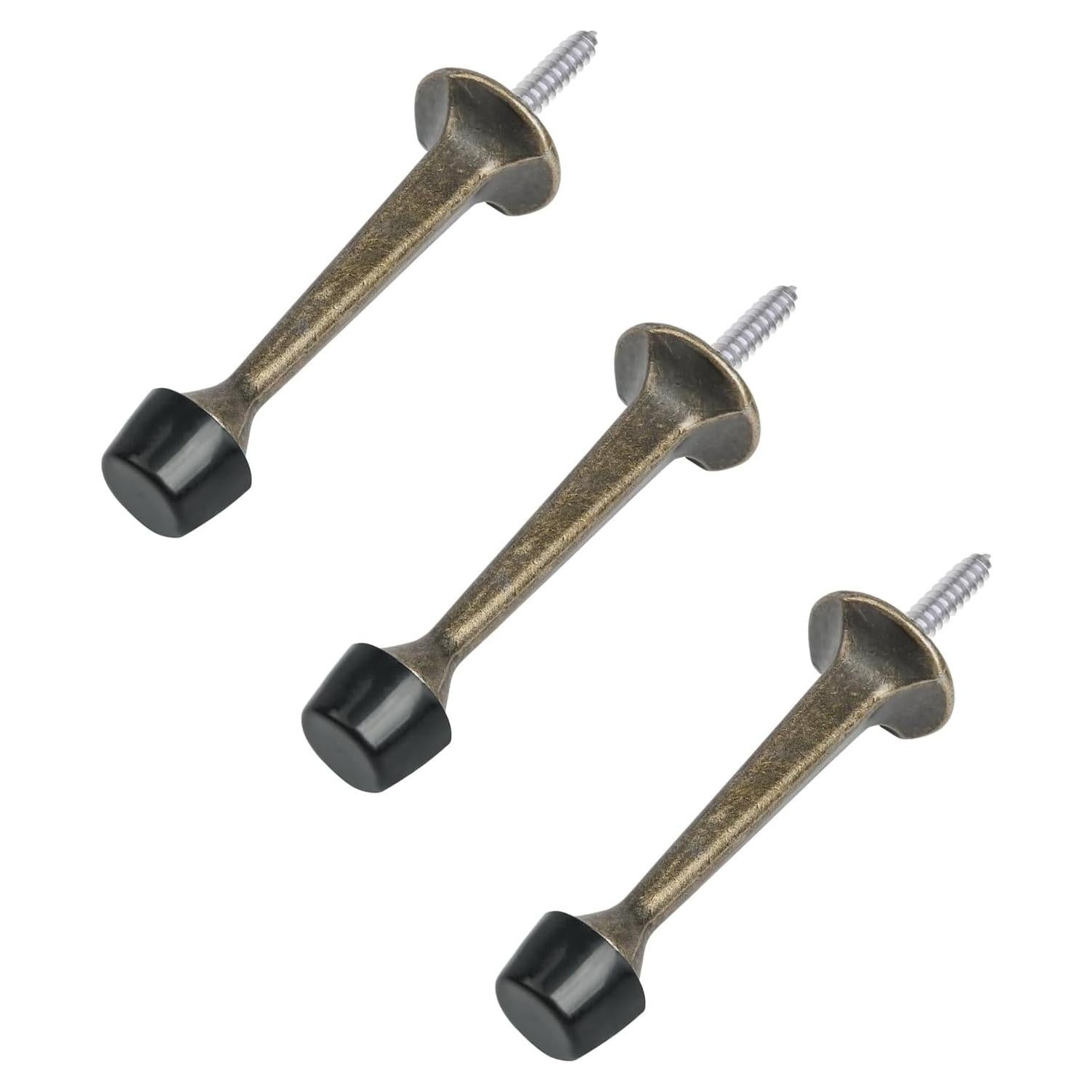 HOMOTEK Tope de Puerta 3 Paquete Bronce Antiguo Alta Resistencia