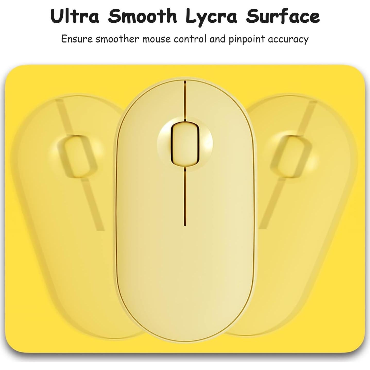 Alfombrilla de Ratón Dapesuom Mini Amarillo 12.7x15.2 cm Antideslizante