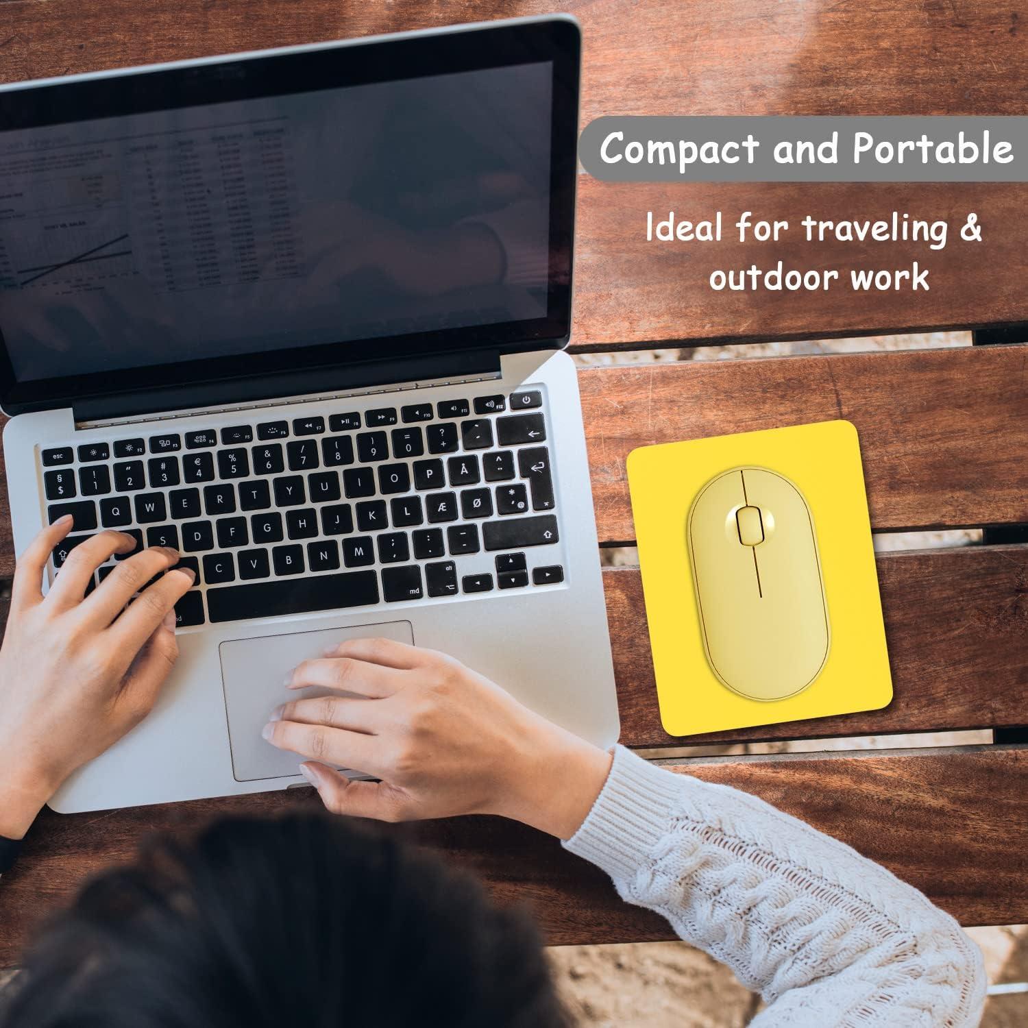 Alfombrilla de Ratón Dapesuom Mini Amarillo 12.7x15.2 cm Antideslizante